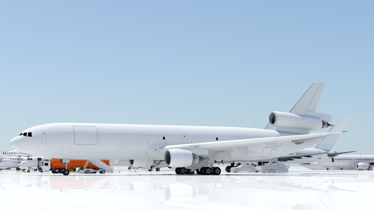 McDonell Douglas MD-11F freighter Low Poly Static Low-poly 3D model_8