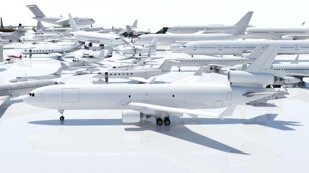 McDonell Douglas MD-11F freighter Low Poly Static Low-poly 3D model_9