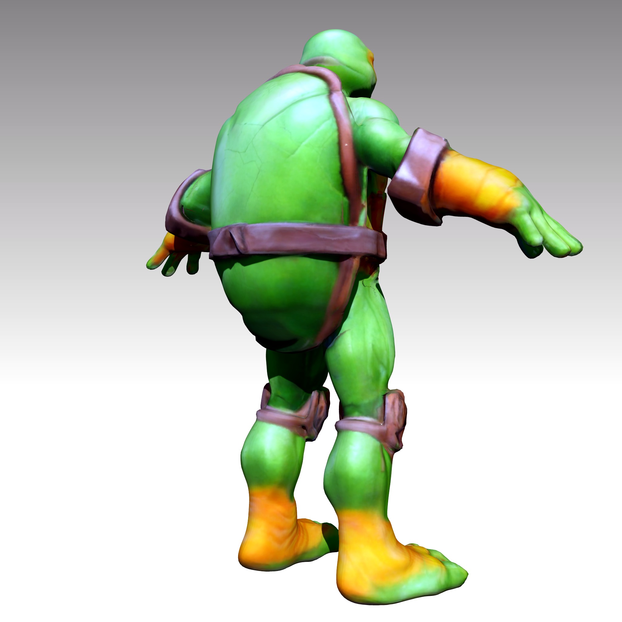 TMNT Ninja Turtles Michelangelo Low-poly 3D model_6