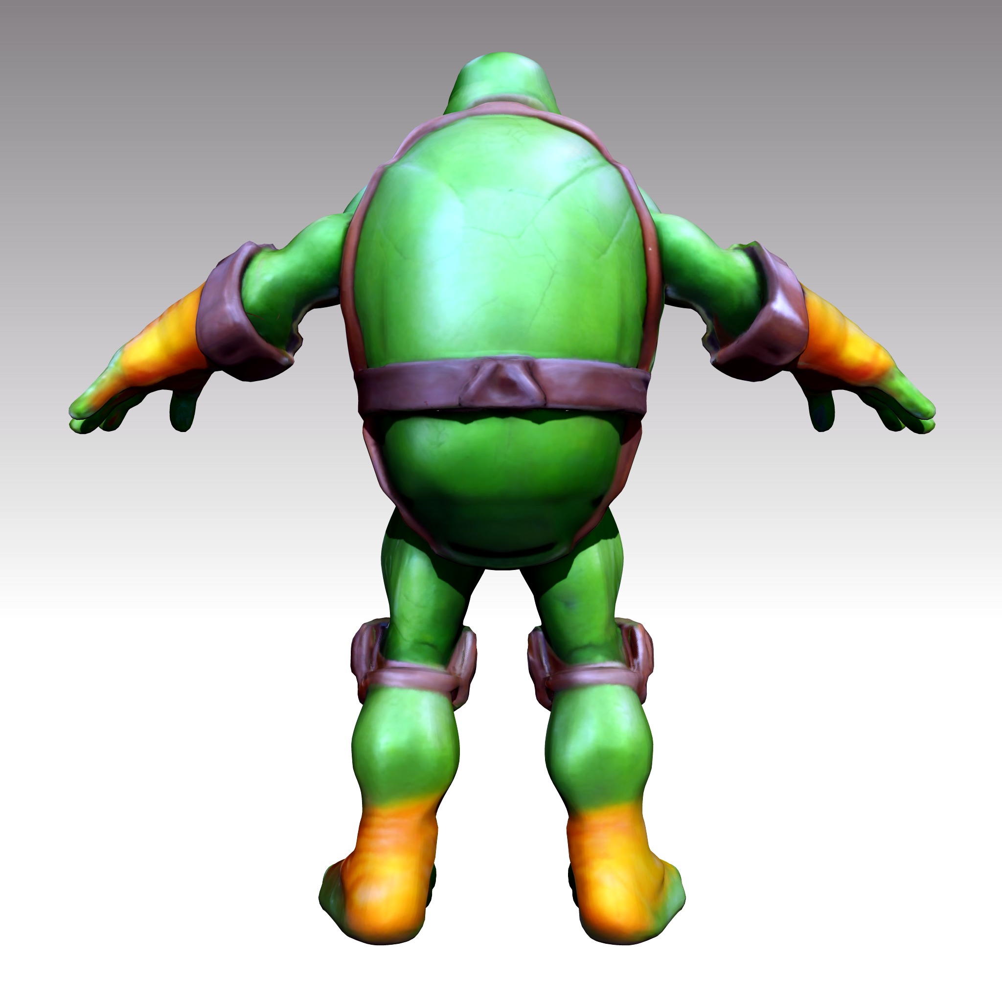 TMNT Ninja Turtles Michelangelo Low-poly 3D model_7