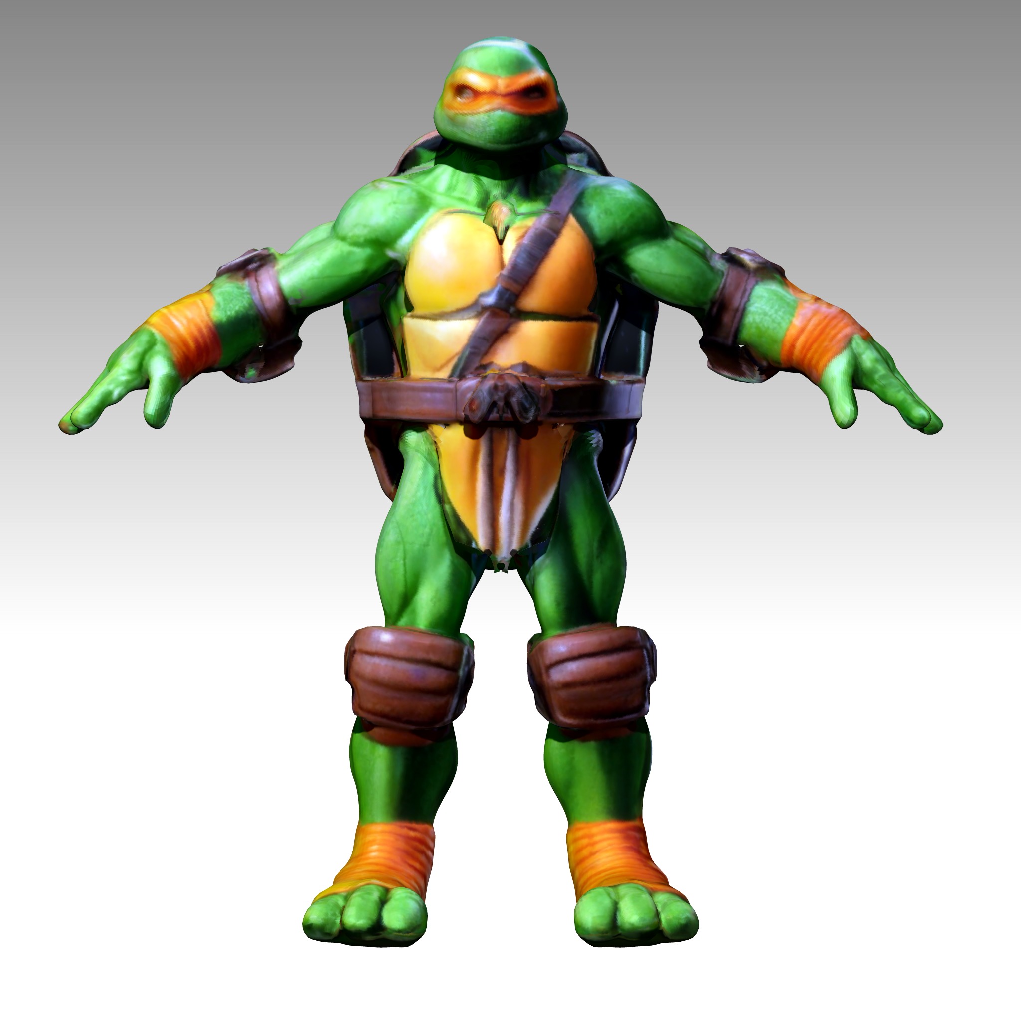 TMNT Ninja Turtles Michelangelo Low-poly 3D model_2