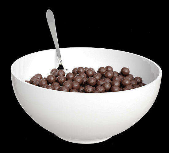 chocolate cereal bowl 3D model