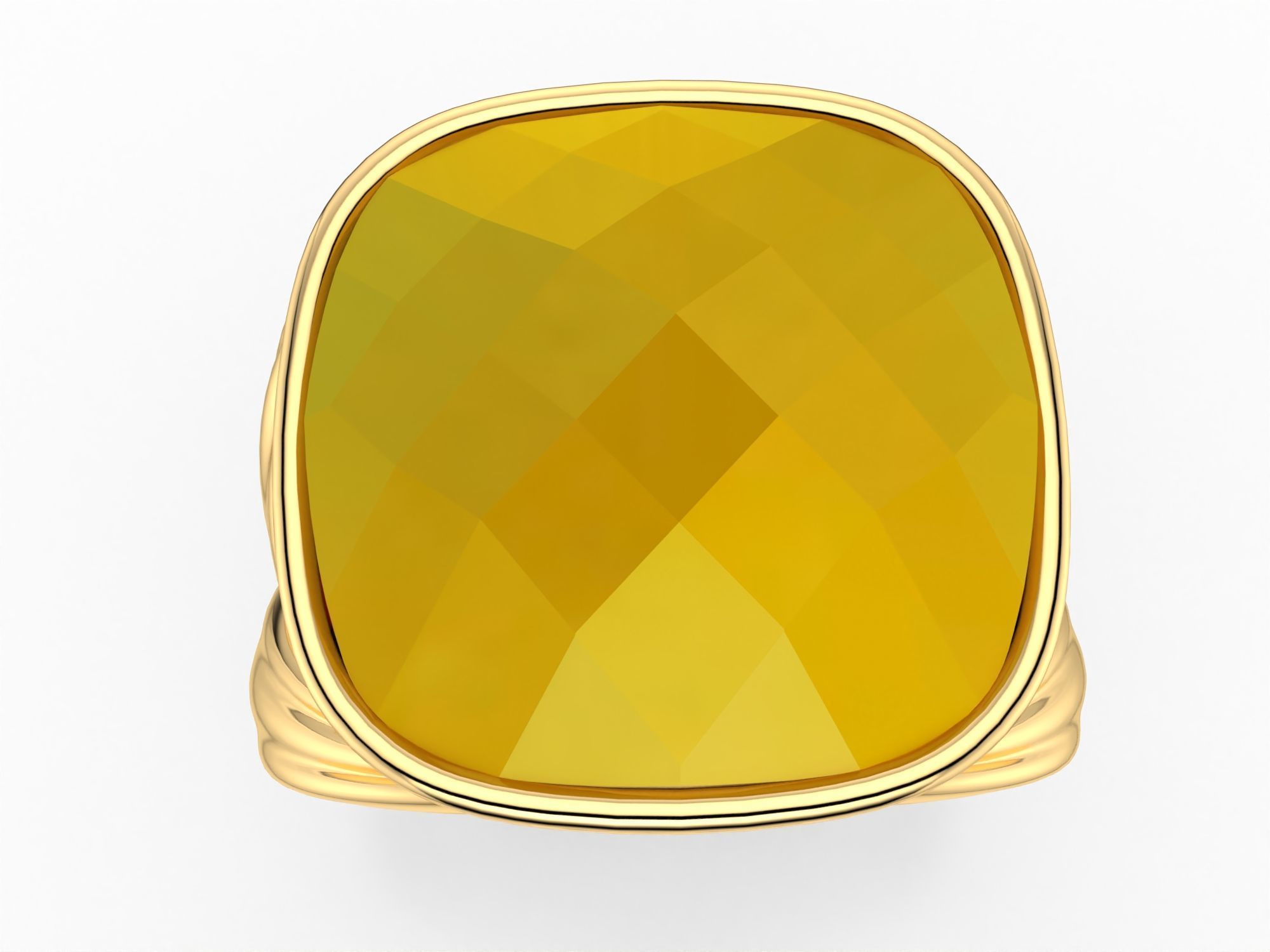 RoseCut Cabochon Collet Split Shank Ring 3D print model_6