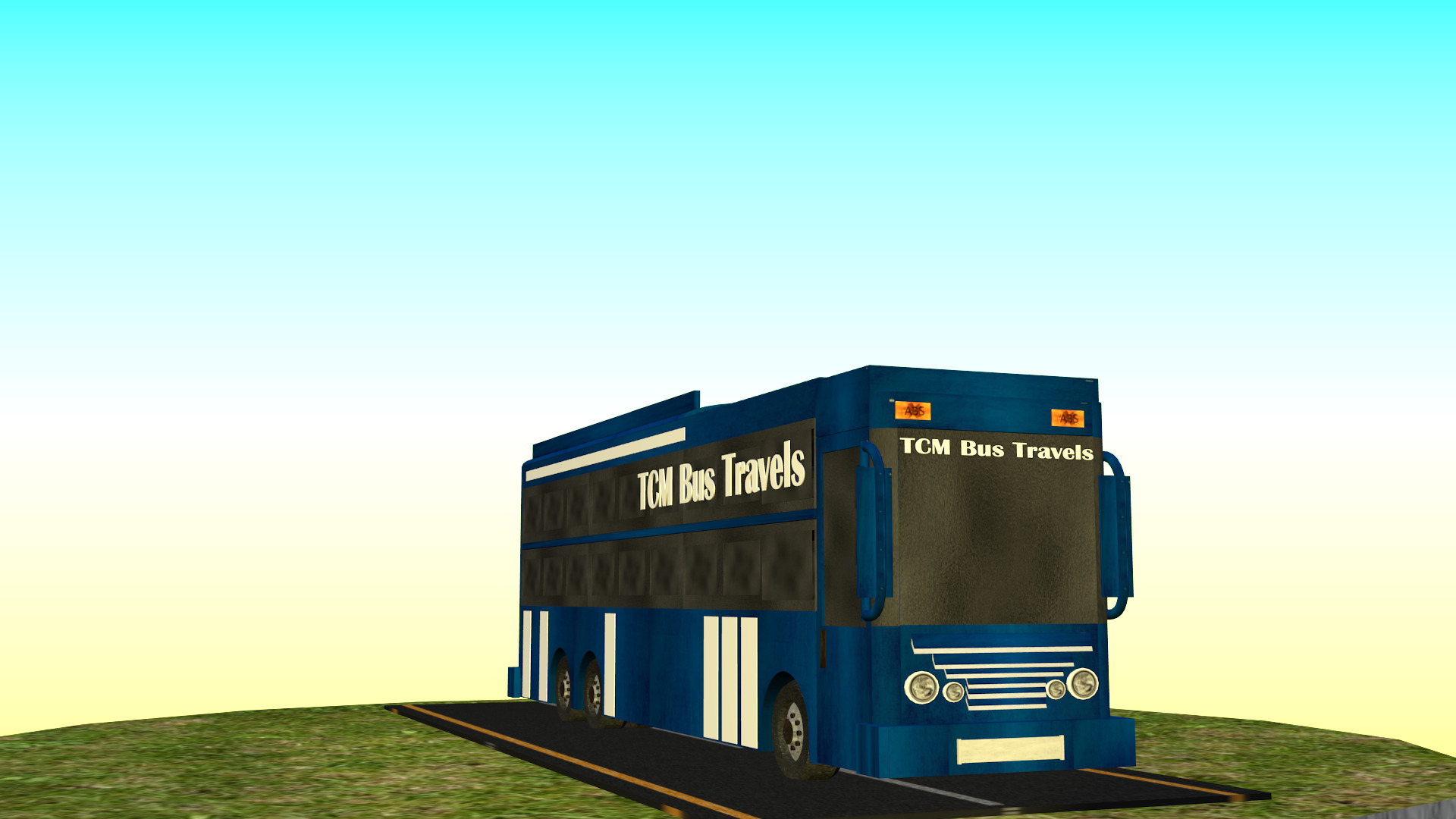 Indian Bus Model Type 1 Low-poly 3D model_2