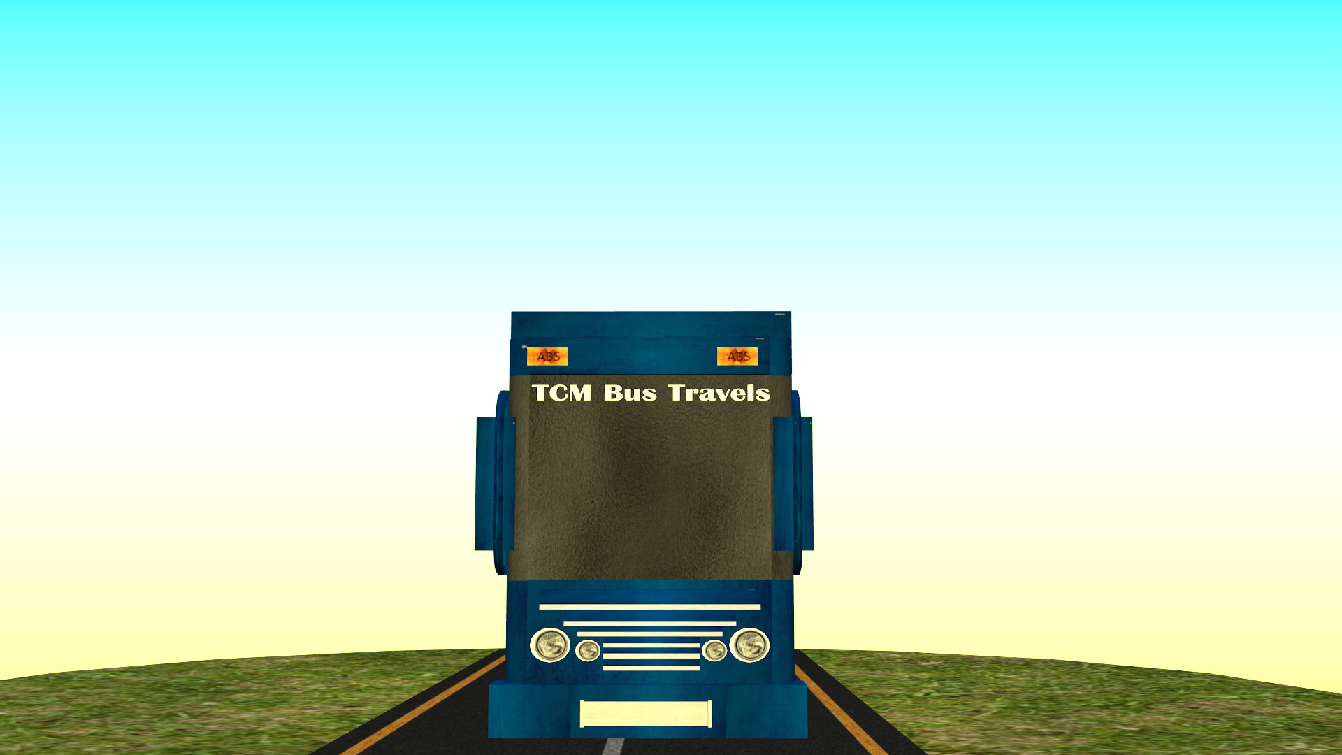 Indian Bus Model Type 1 Low-poly 3D model_1