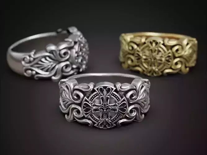 Baroque ring Alisee cross