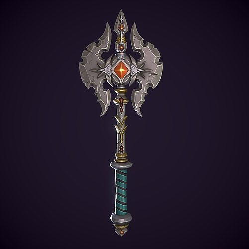 Stylized Axe Low-poly 3D model