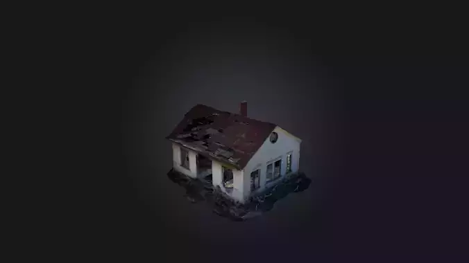 Abandoned House Low-poly 3D model