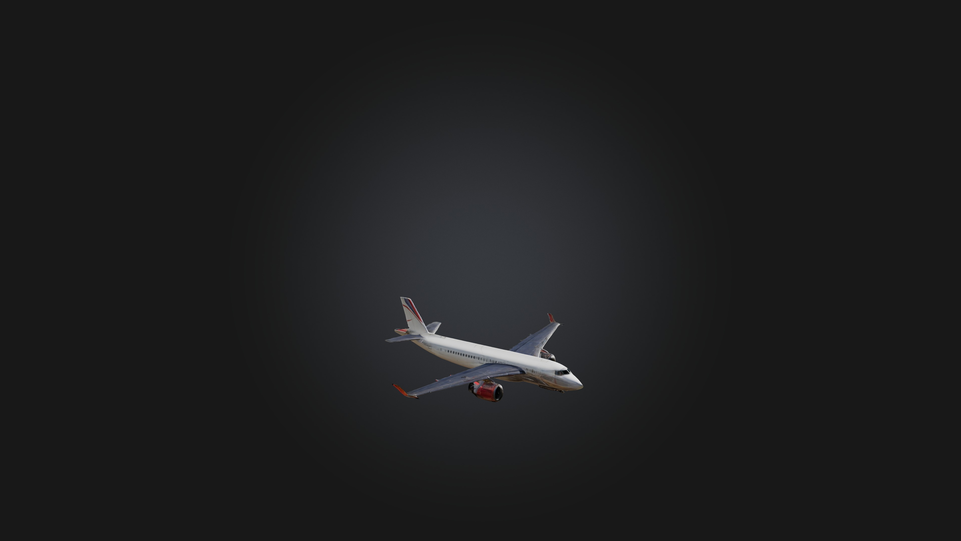 Airplane Low-poly 3D model_3
