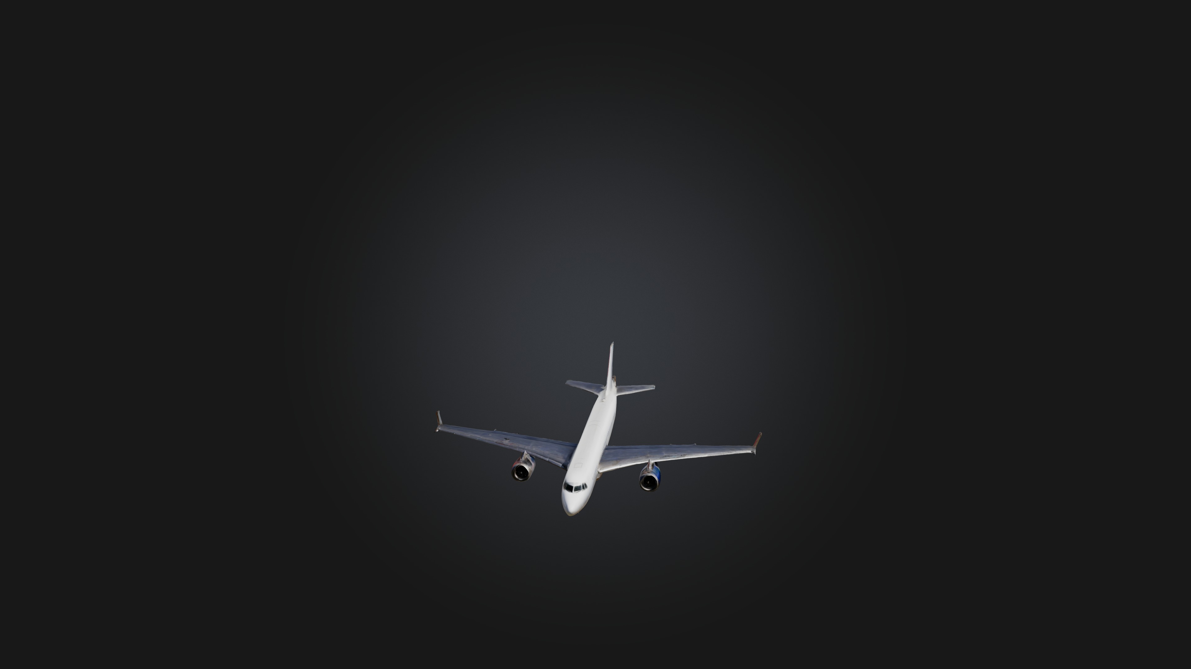 Airplane Low-poly 3D model_6