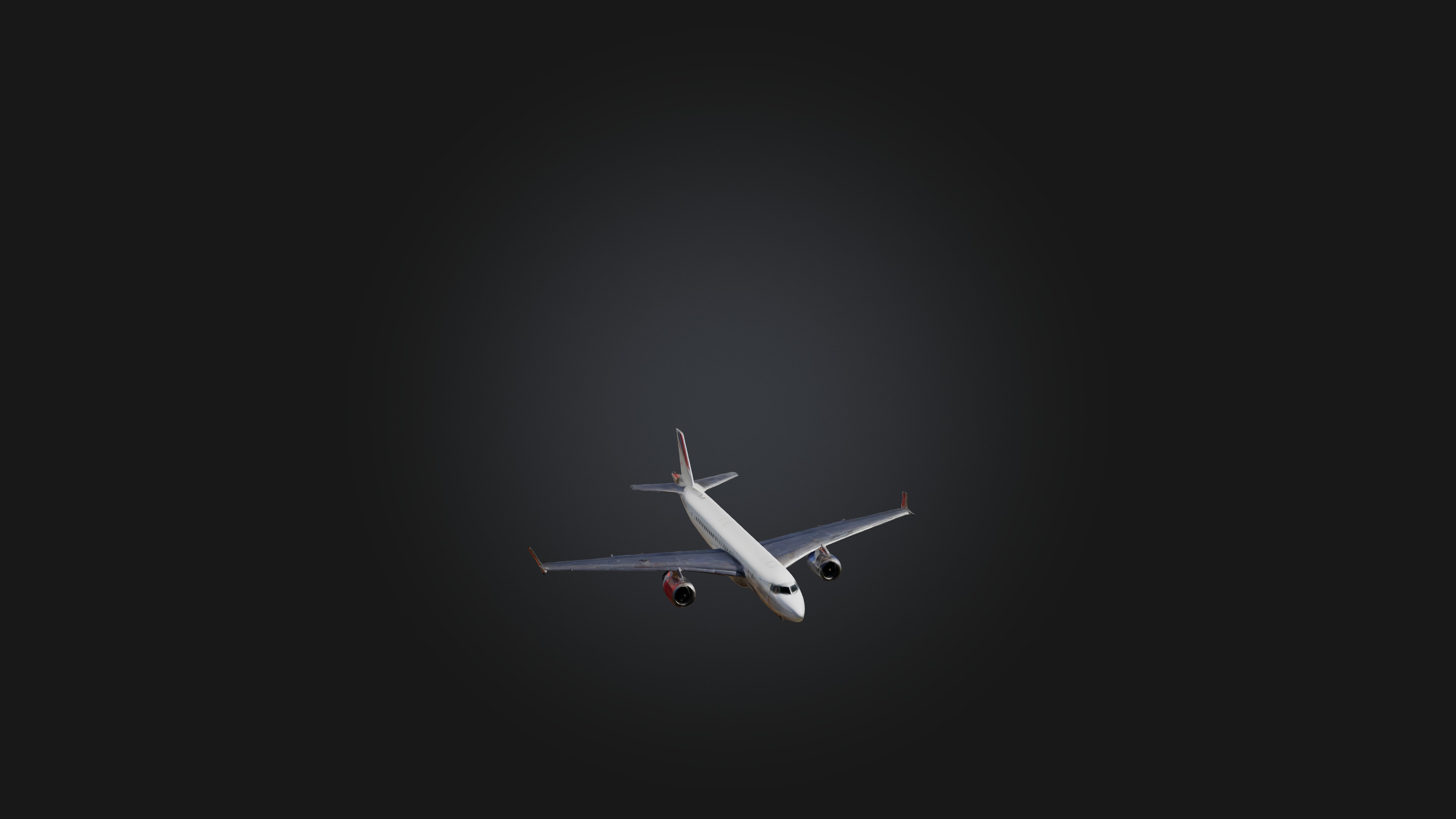 Airplane Low-poly 3D model_2