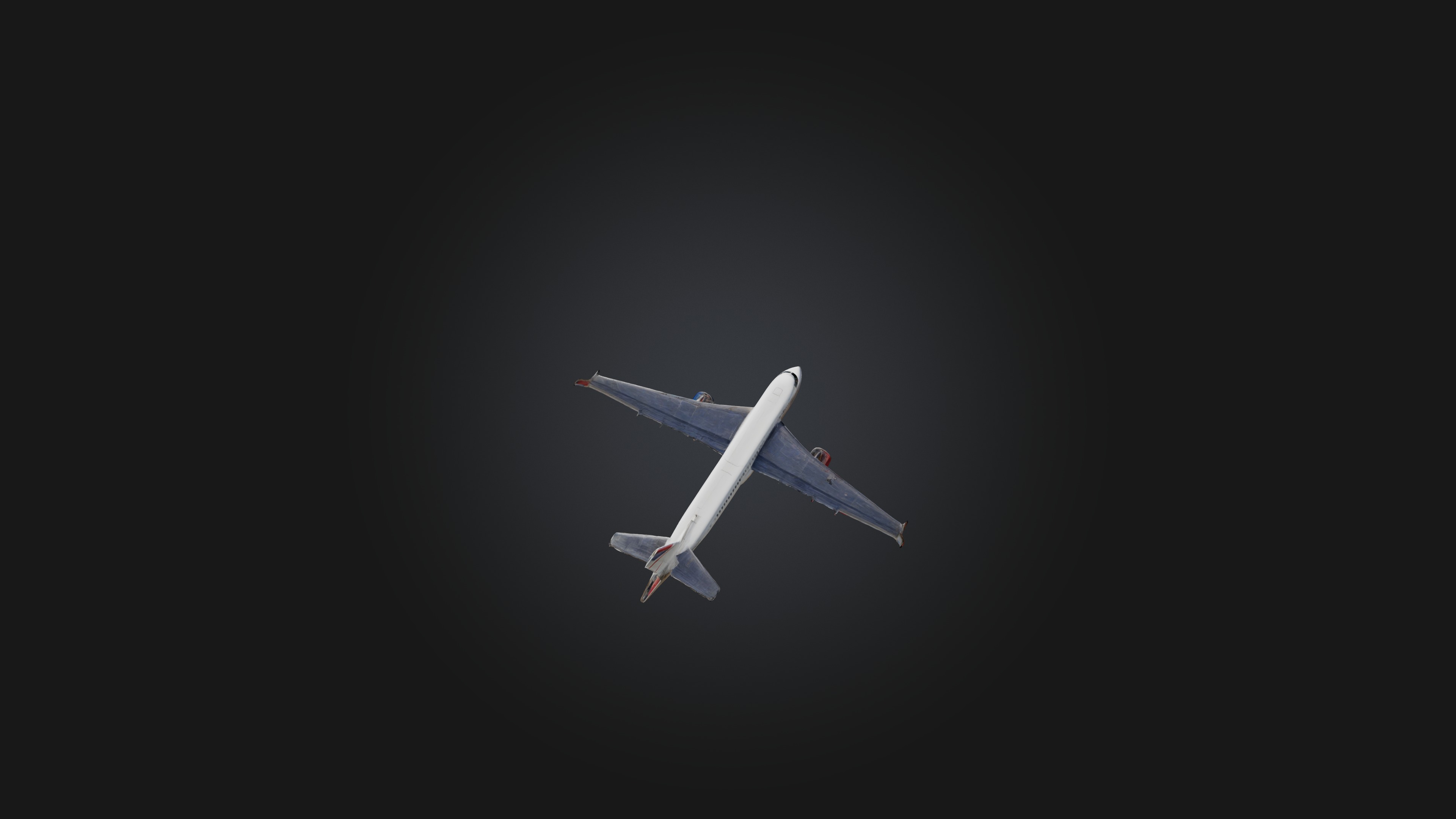 Airplane Low-poly 3D model_5