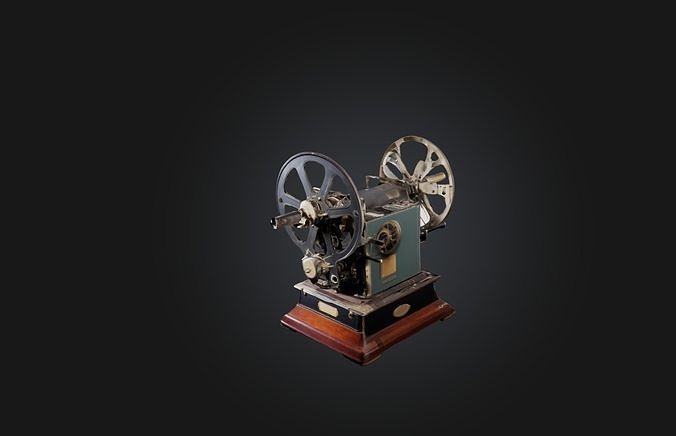 Antique Film Projector Low-poly 3D model