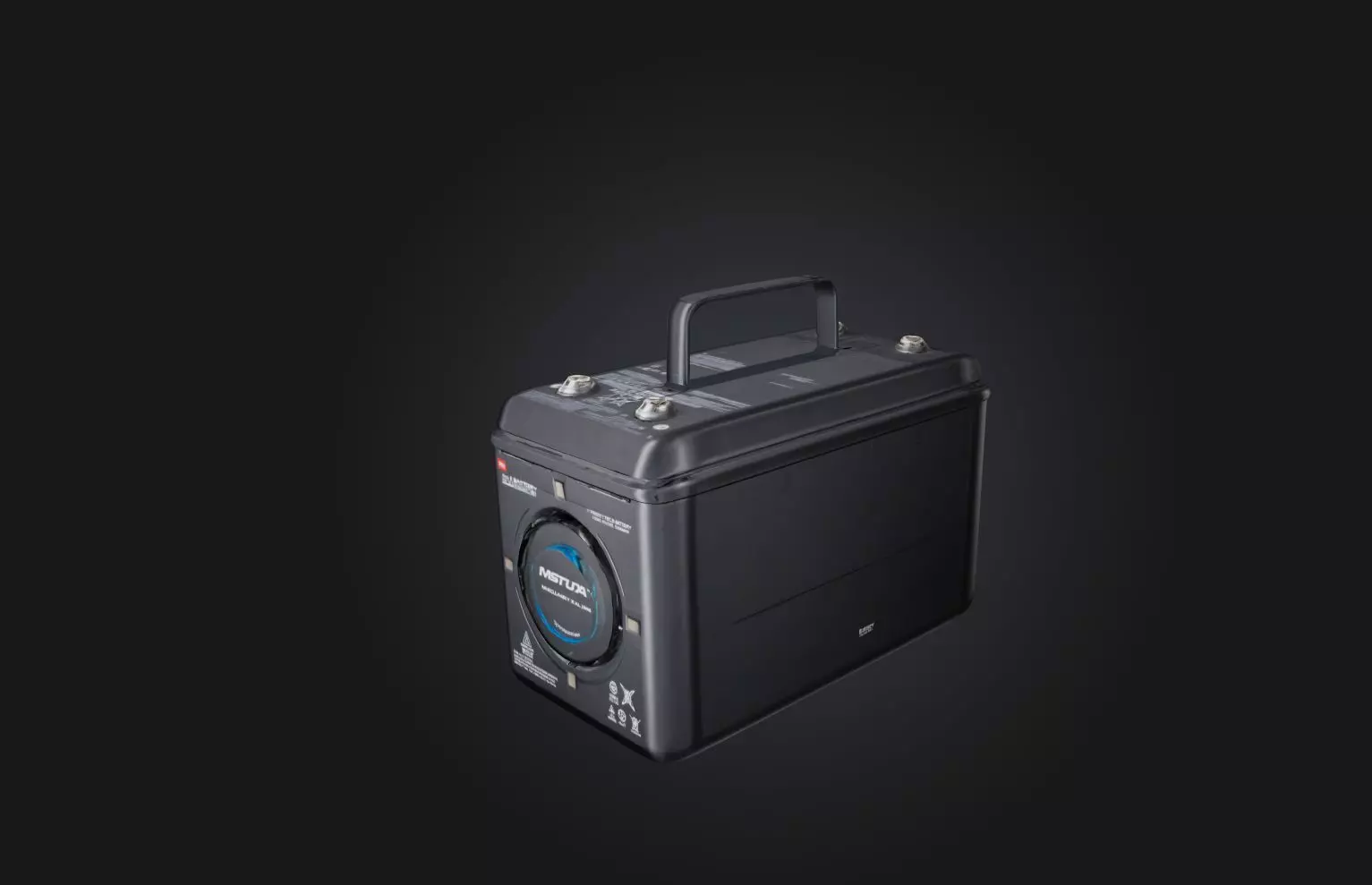 Battery Low-poly 3D model_0