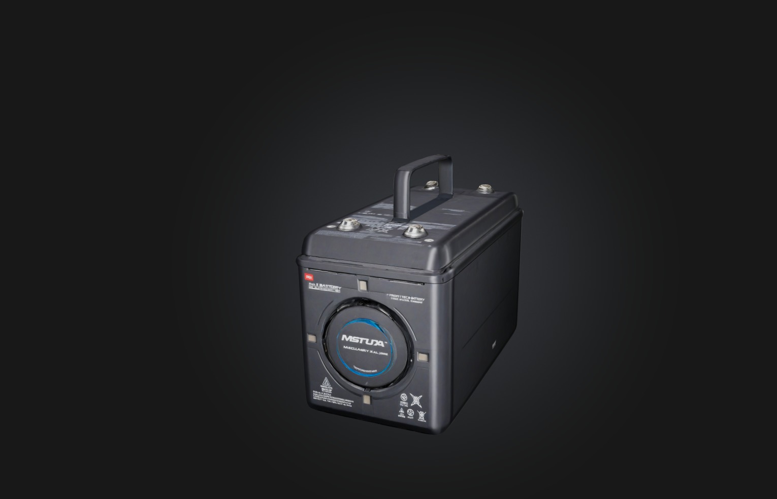 Battery Low-poly 3D model_2
