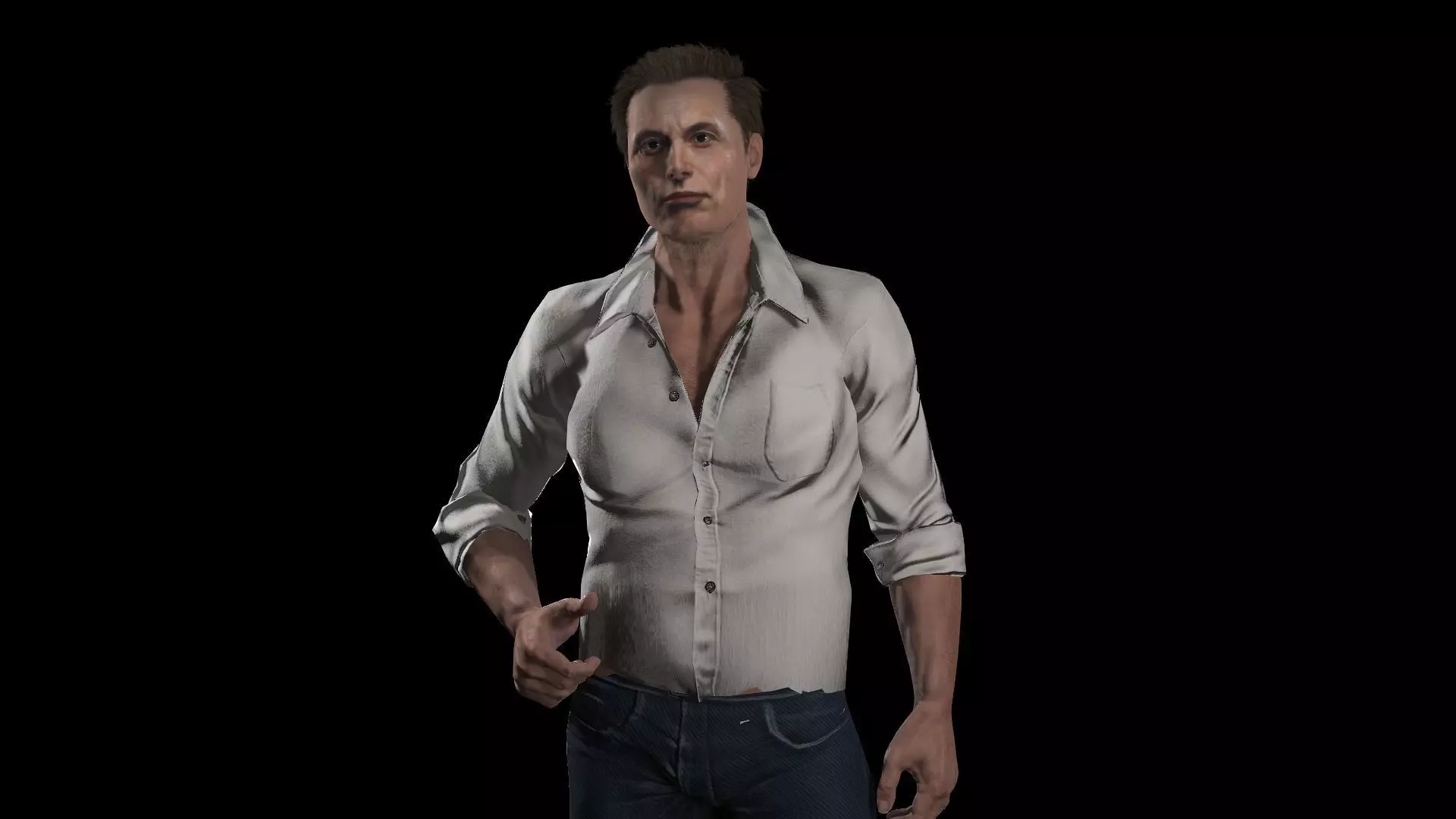 Elon Musk Low-poly 3D model_0