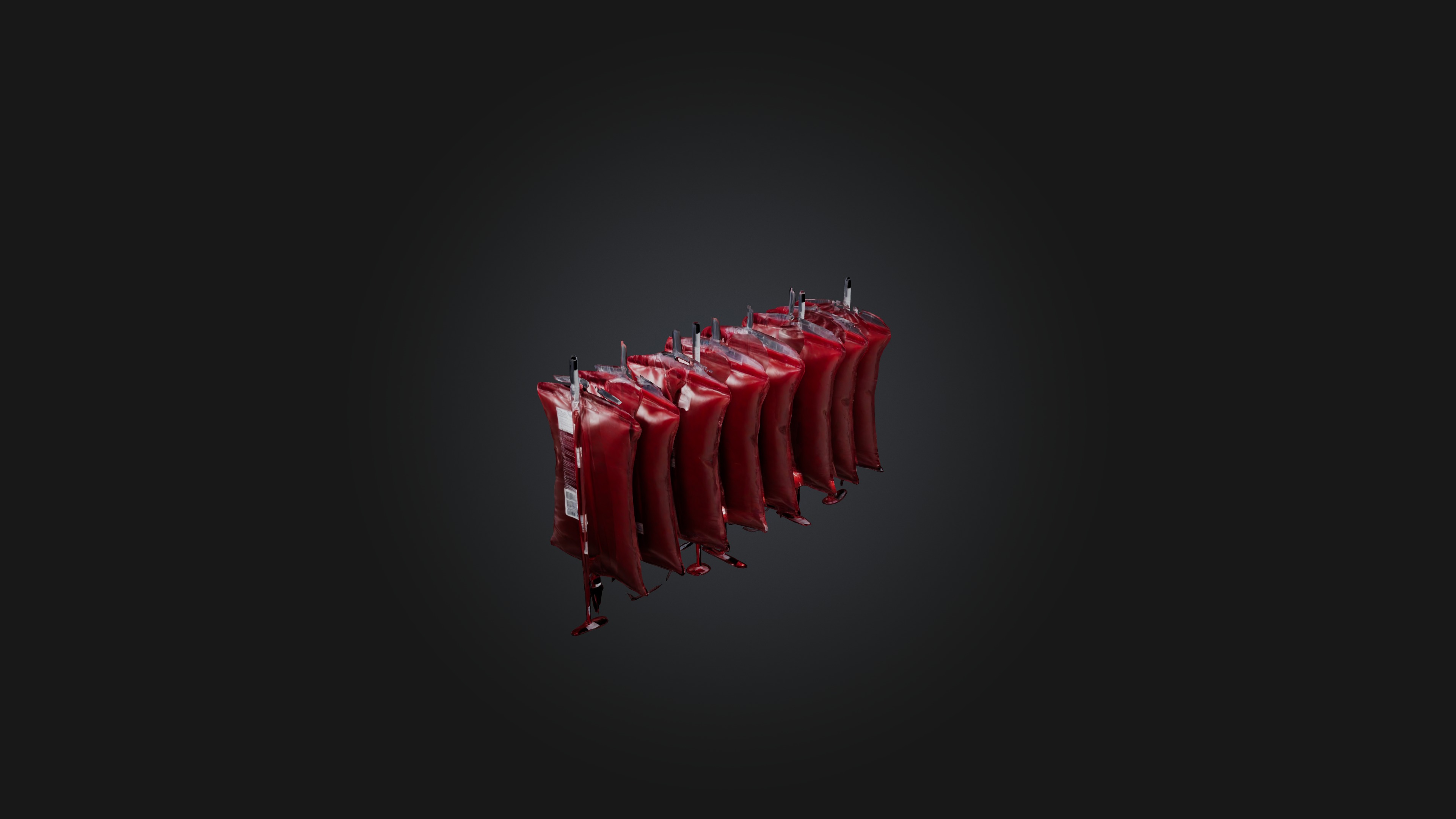 Blood Bags Low-poly 3D model_4