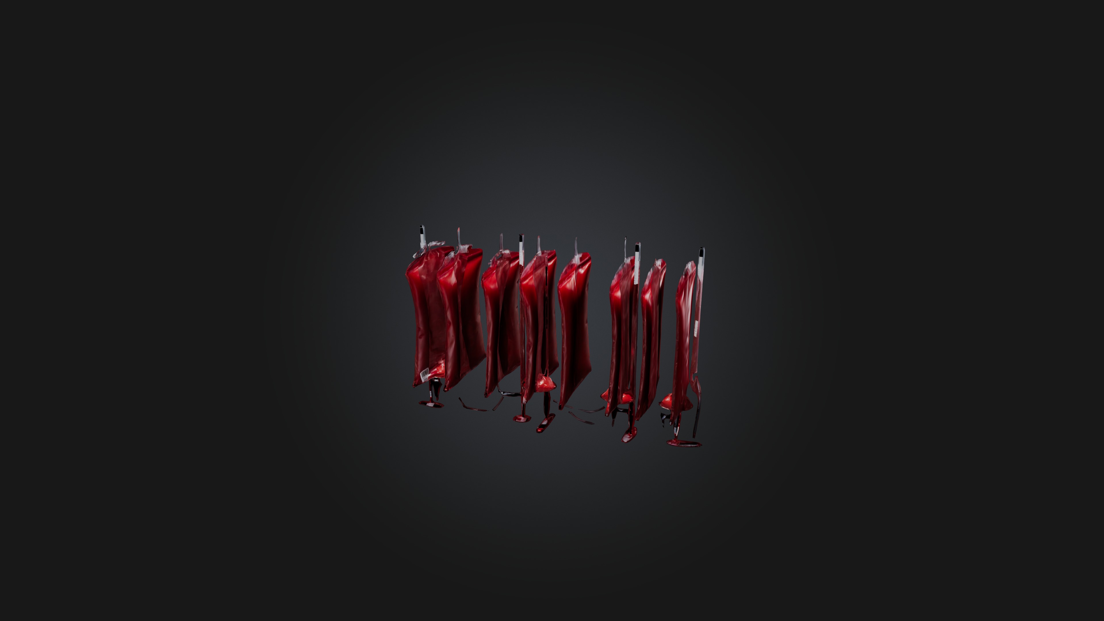 Blood Bags Low-poly 3D model_2