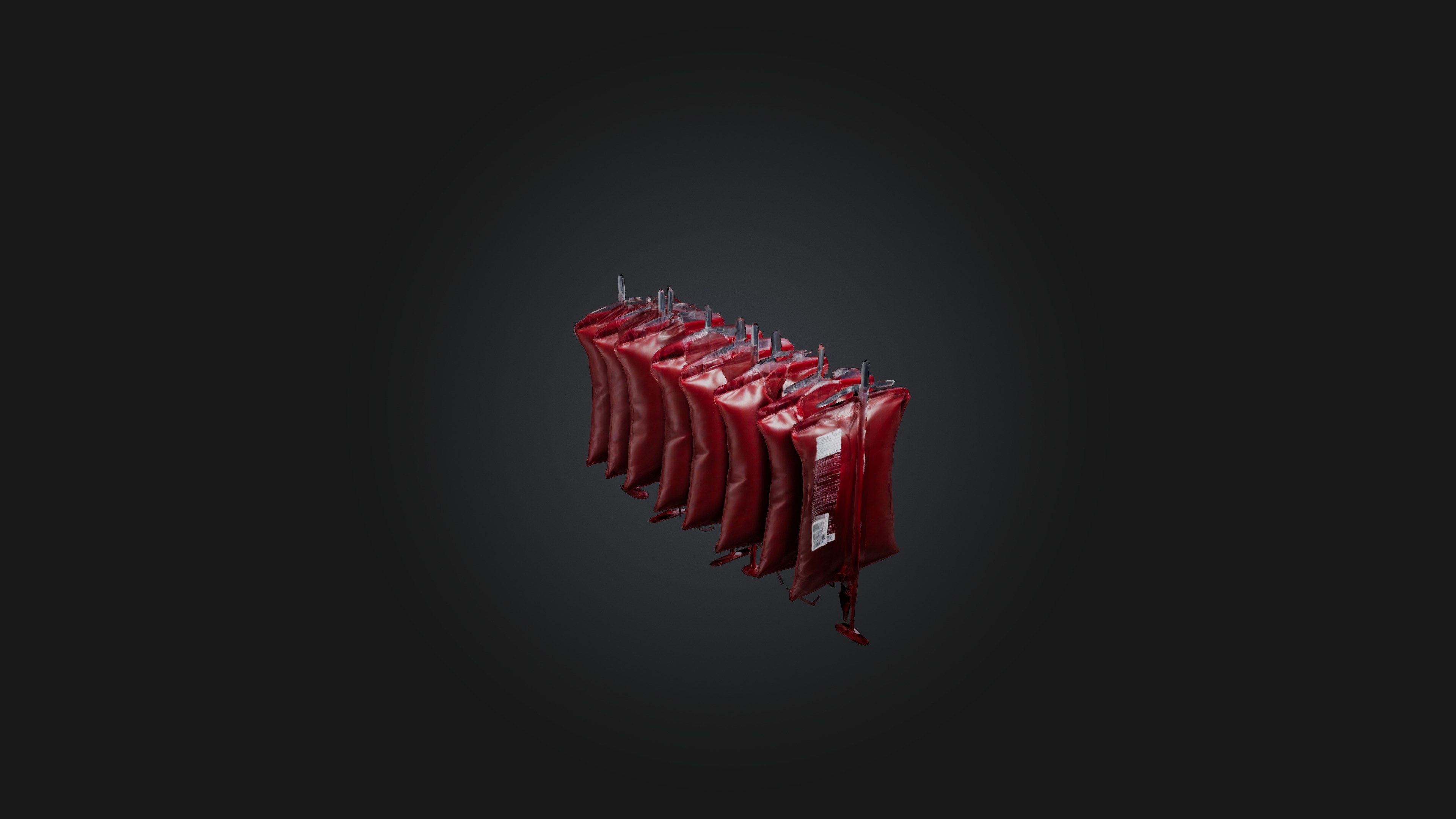 Blood Bags Low-poly 3D model_6