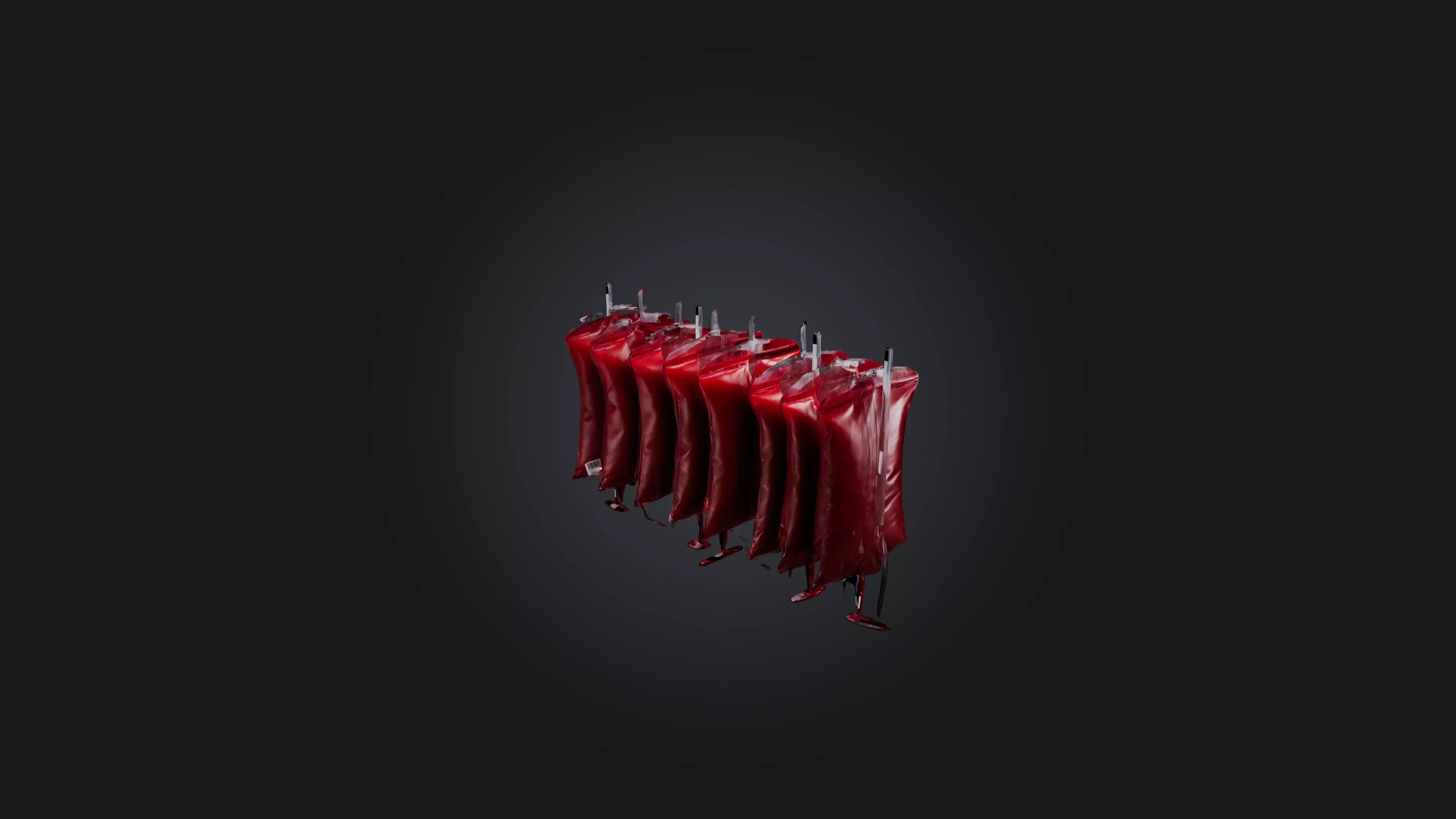 Blood Bags Low-poly 3D model_0