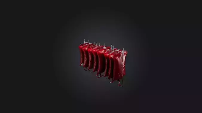 Blood Bags Low-poly 3D model