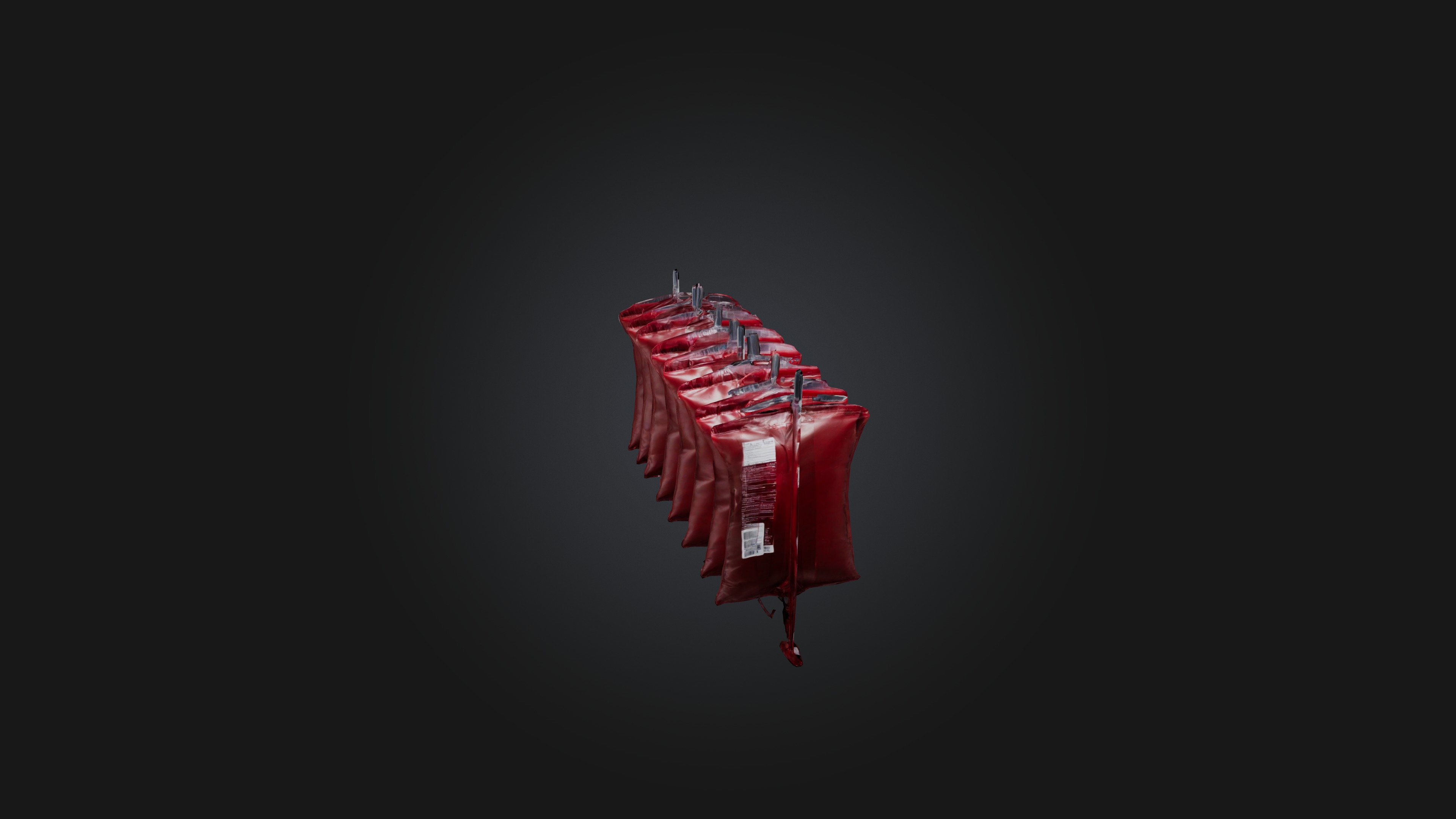 Blood Bags Low-poly 3D model_5
