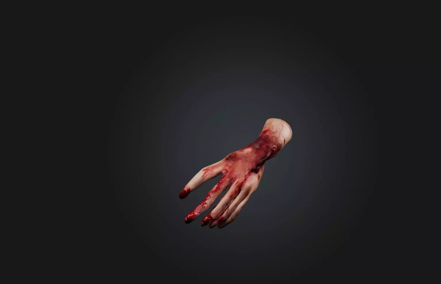 Bloodly Body part Low-poly 3D model_0