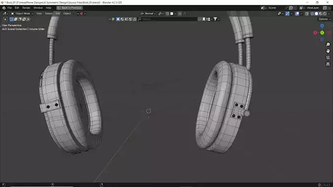 A-Symmetric Headphones Design 3D model
