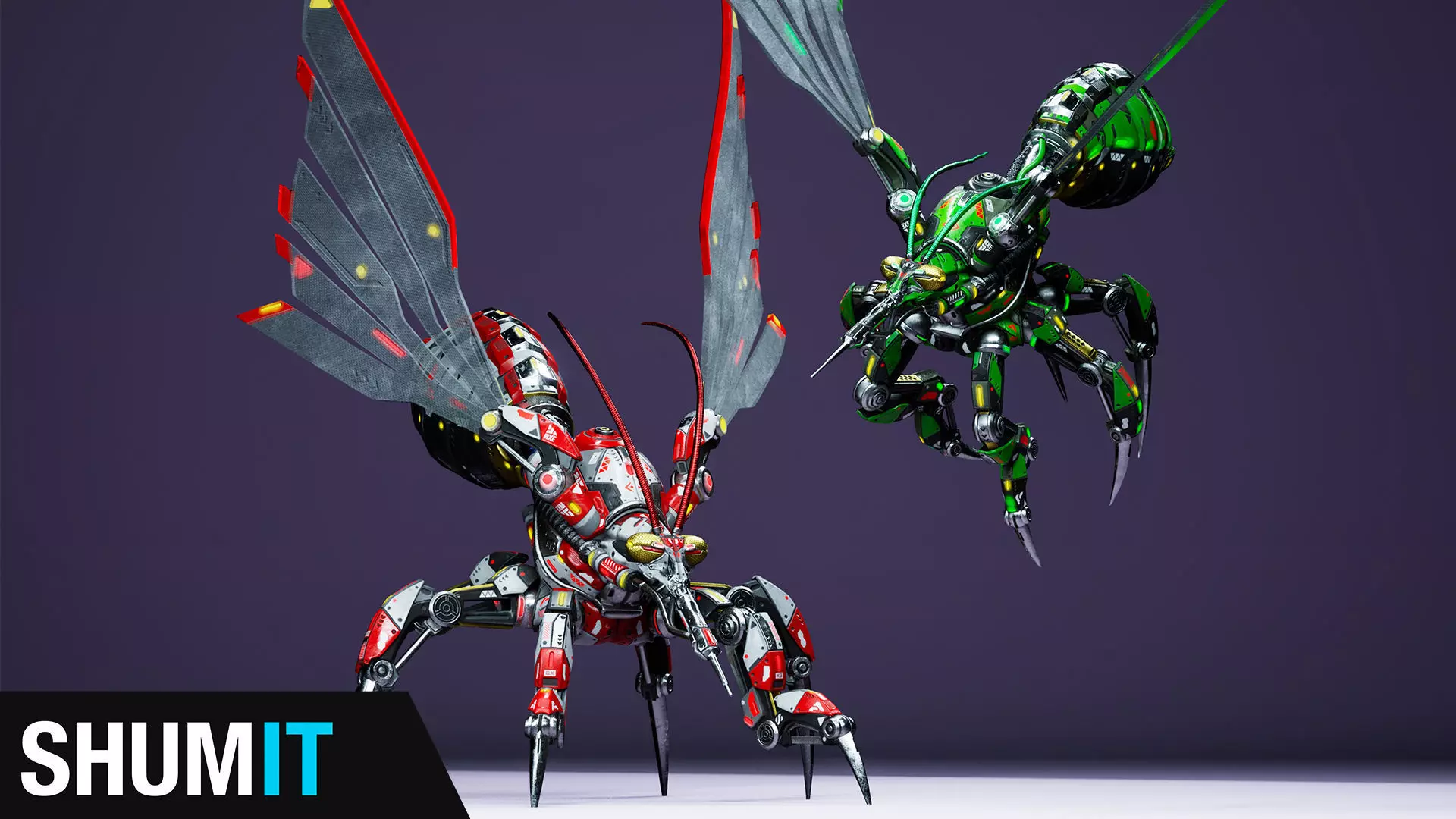 Sci-Fi Insect Mosquito Low-poly 3D model