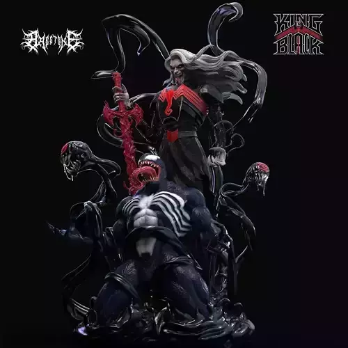 KIng in Black Knull Defeats Venom STL 3D print model 3D print model