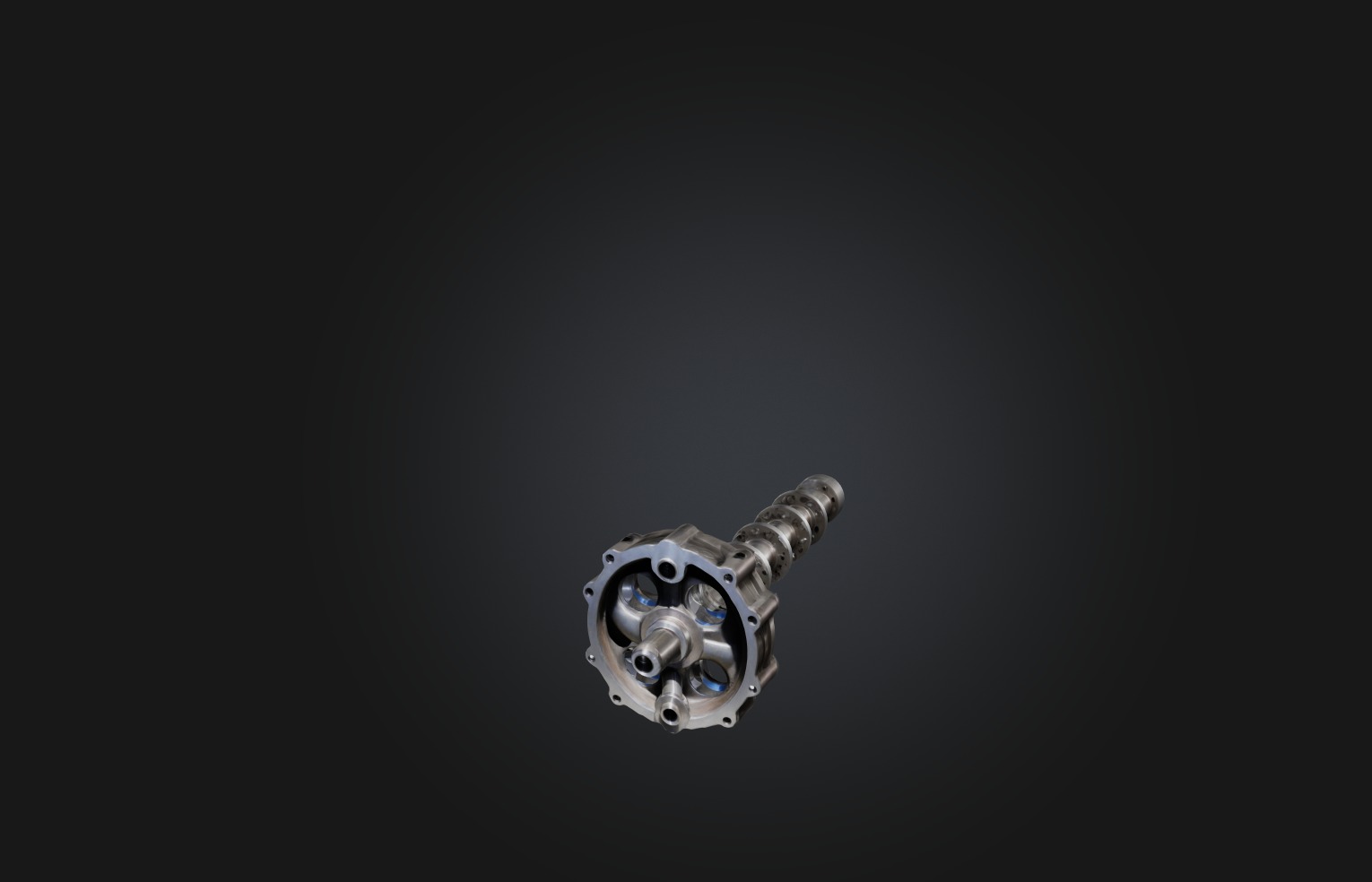 Crankshaft Low-poly 3D model_2