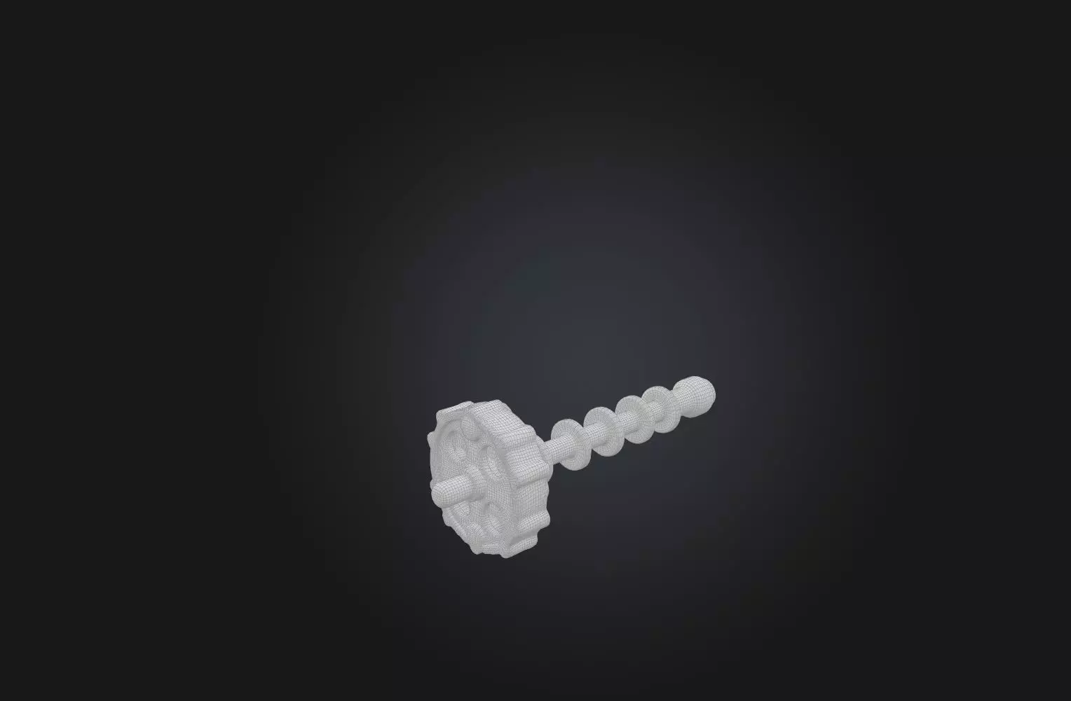 Crankshaft Low-poly 3D model_0