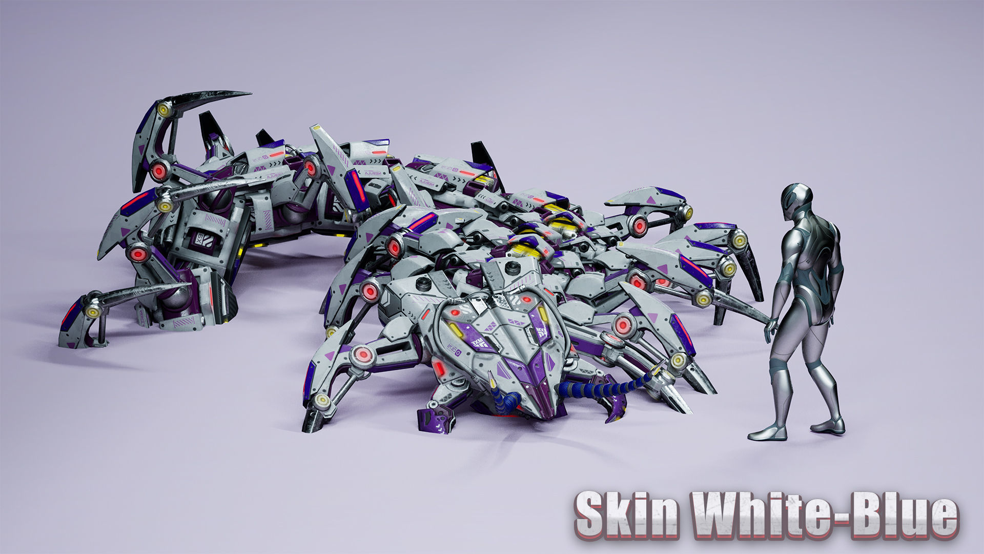 Sci-Fi Insect Scolopendra Low-poly 3D model_7