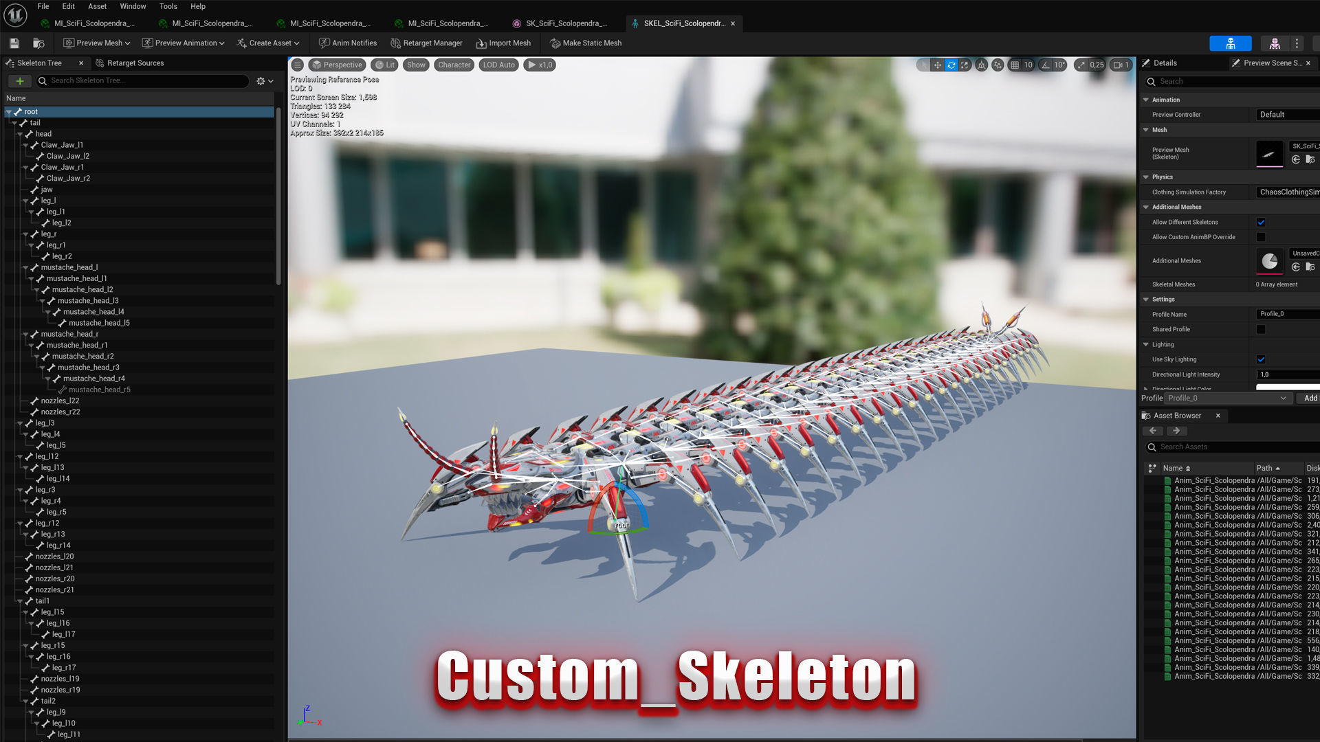 Sci-Fi Insect Scolopendra Low-poly 3D model_19