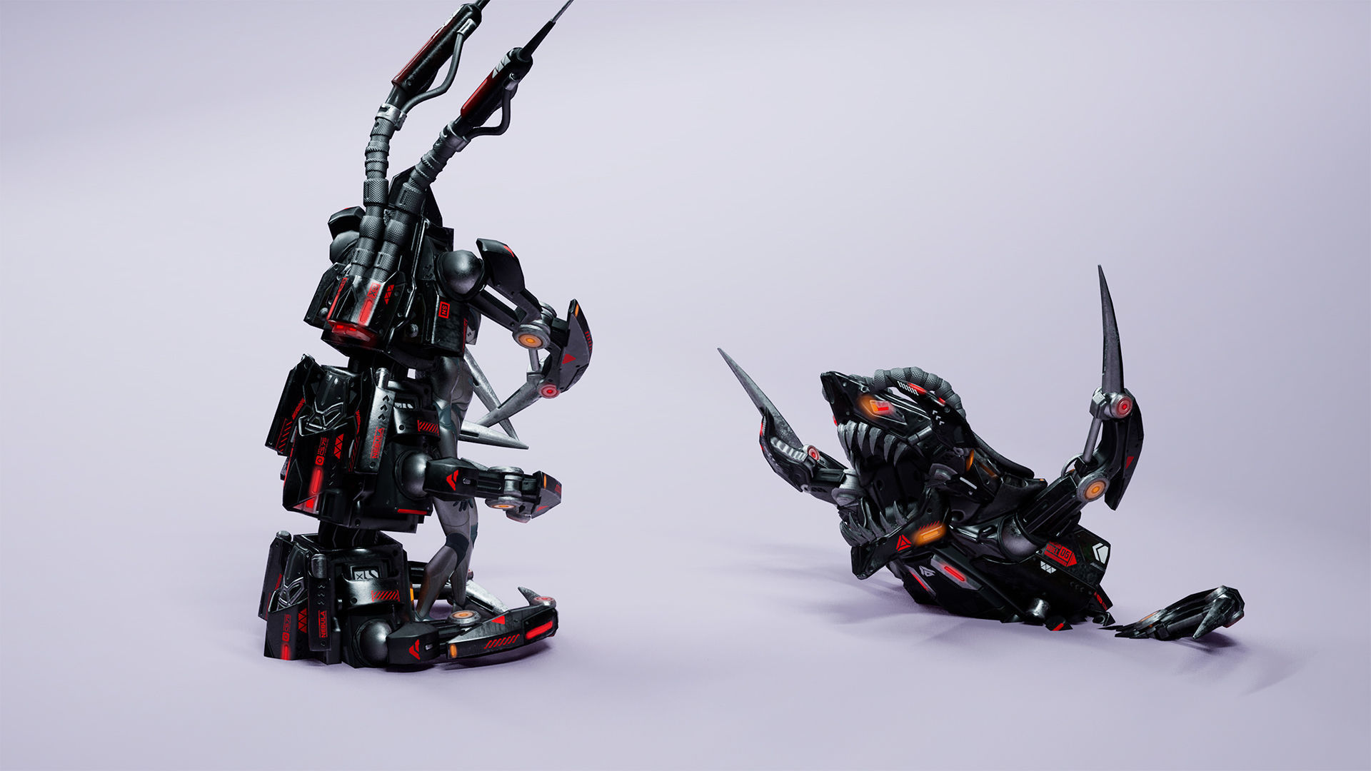 Sci-Fi Insect Scolopendra Low-poly 3D model_4