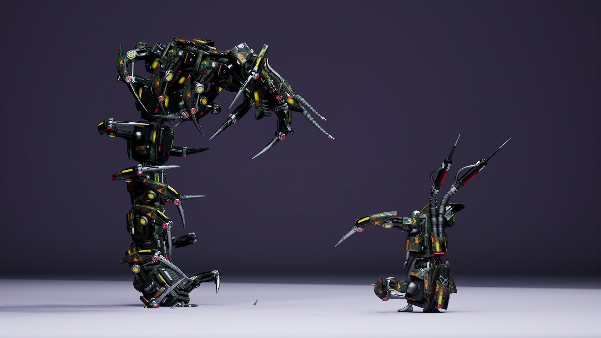 Sci-Fi Insect Scolopendra Low-poly 3D model_21