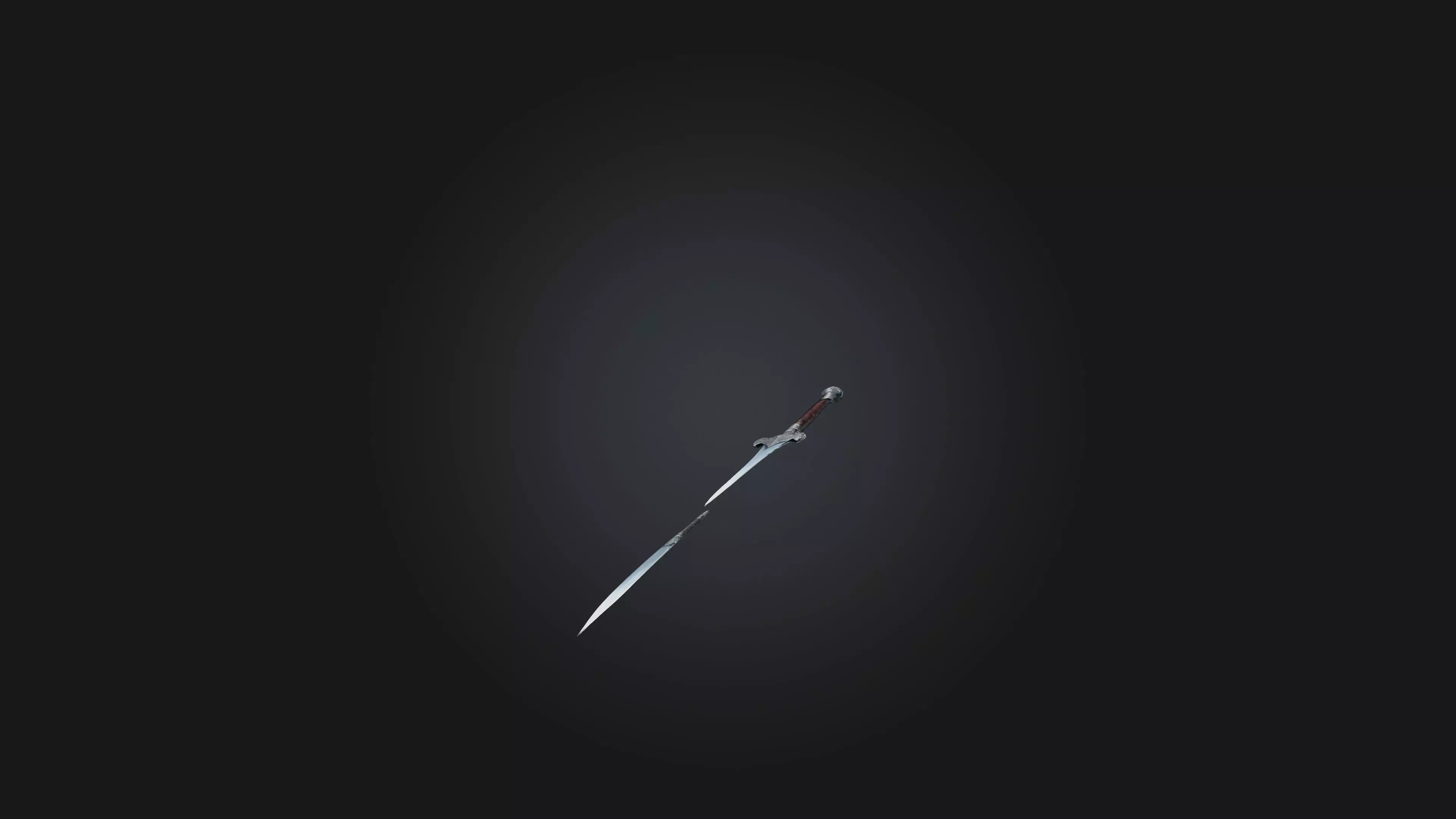 Dual Daggers Low-poly 3D model_0