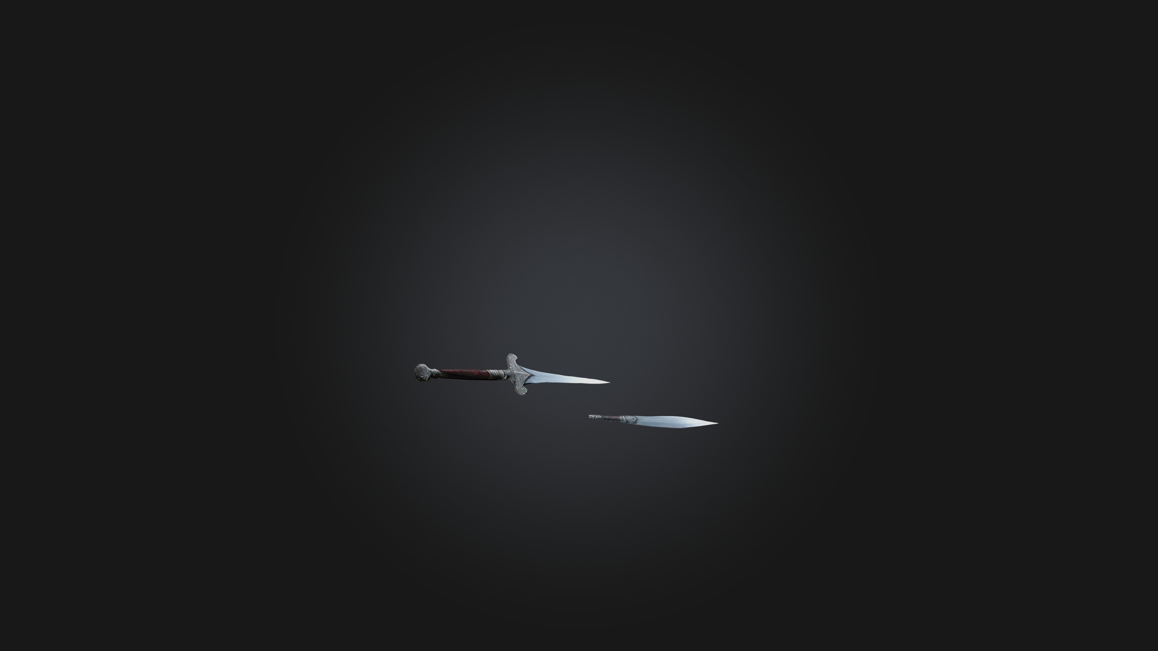 Dual Daggers Low-poly 3D model_5