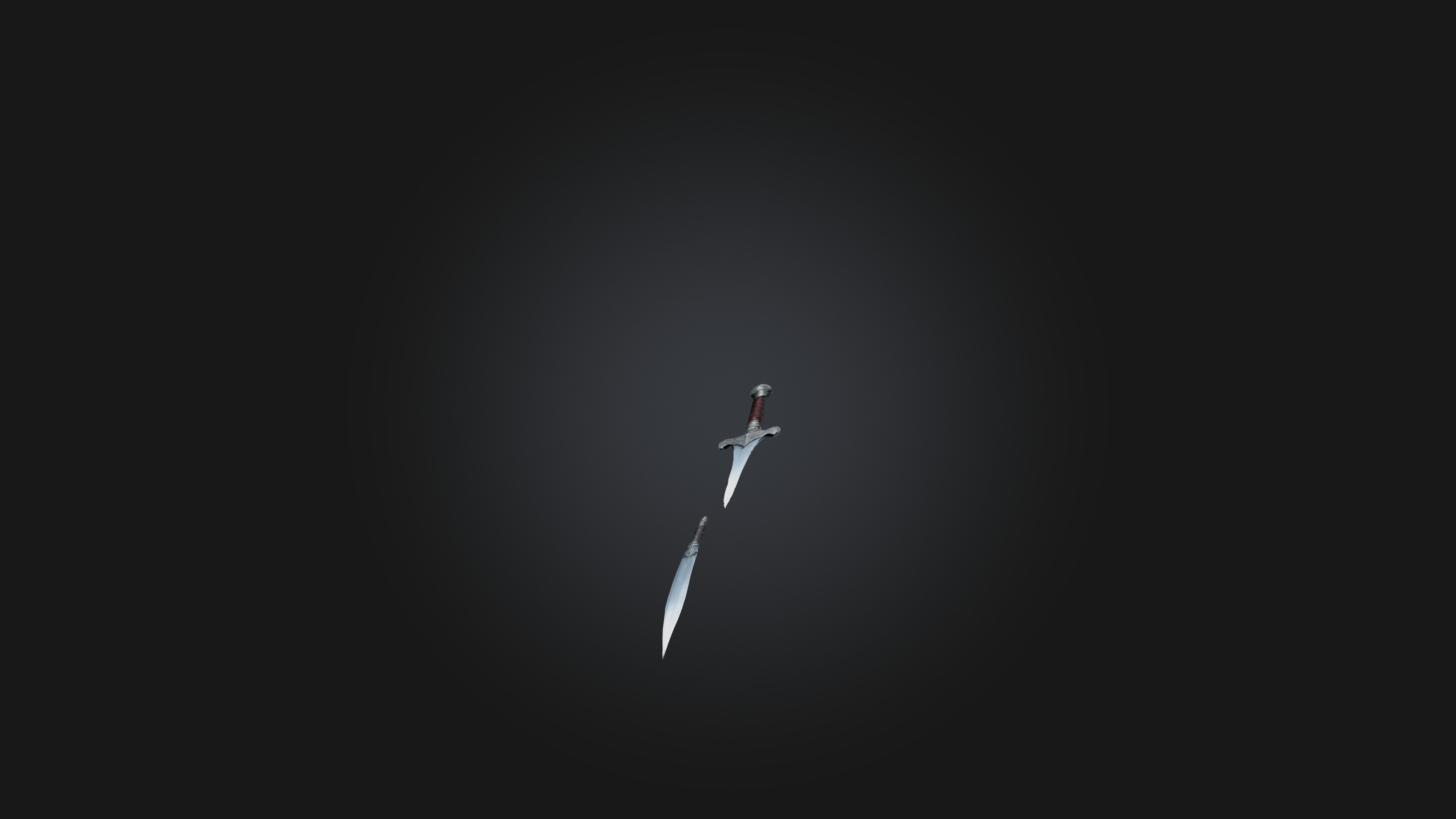 Dual Daggers Low-poly 3D model_2