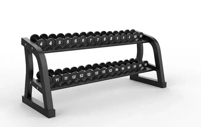 Technogym Dumbbell Rack  3D model