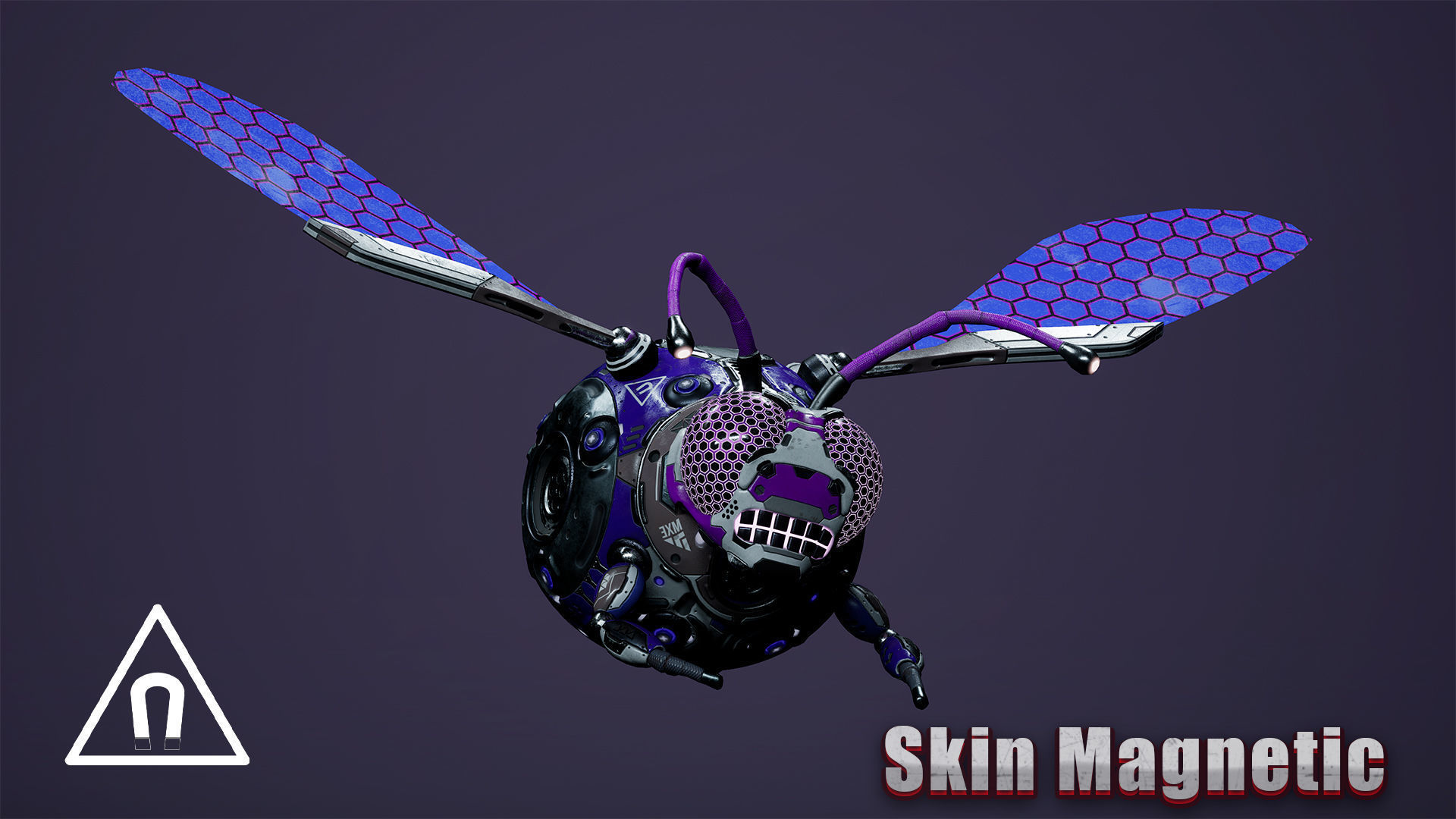 Sci-Fi Droid BoomFly Low-poly 3D model_4