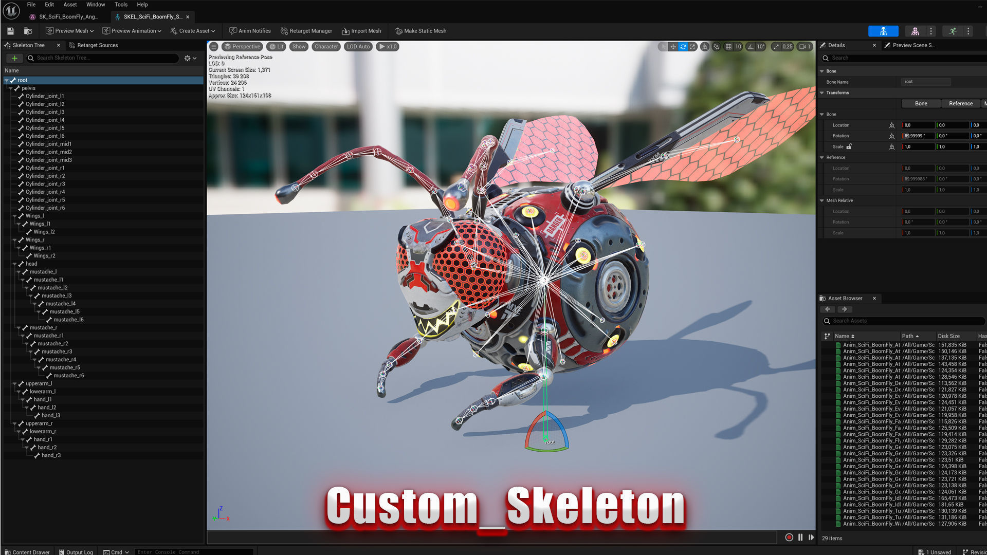 Sci-Fi Droid BoomFly Low-poly 3D model_20