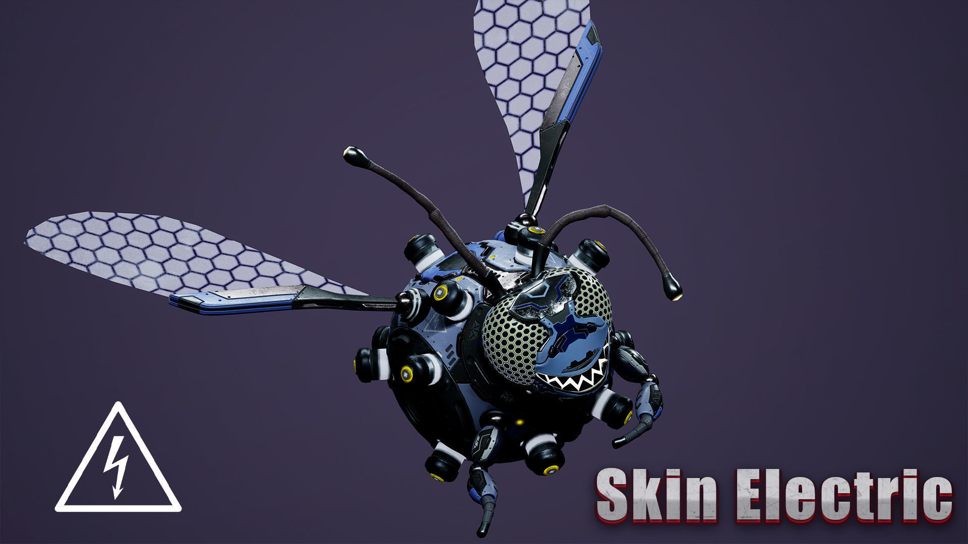 Sci-Fi Droid BoomFly Low-poly 3D model_14
