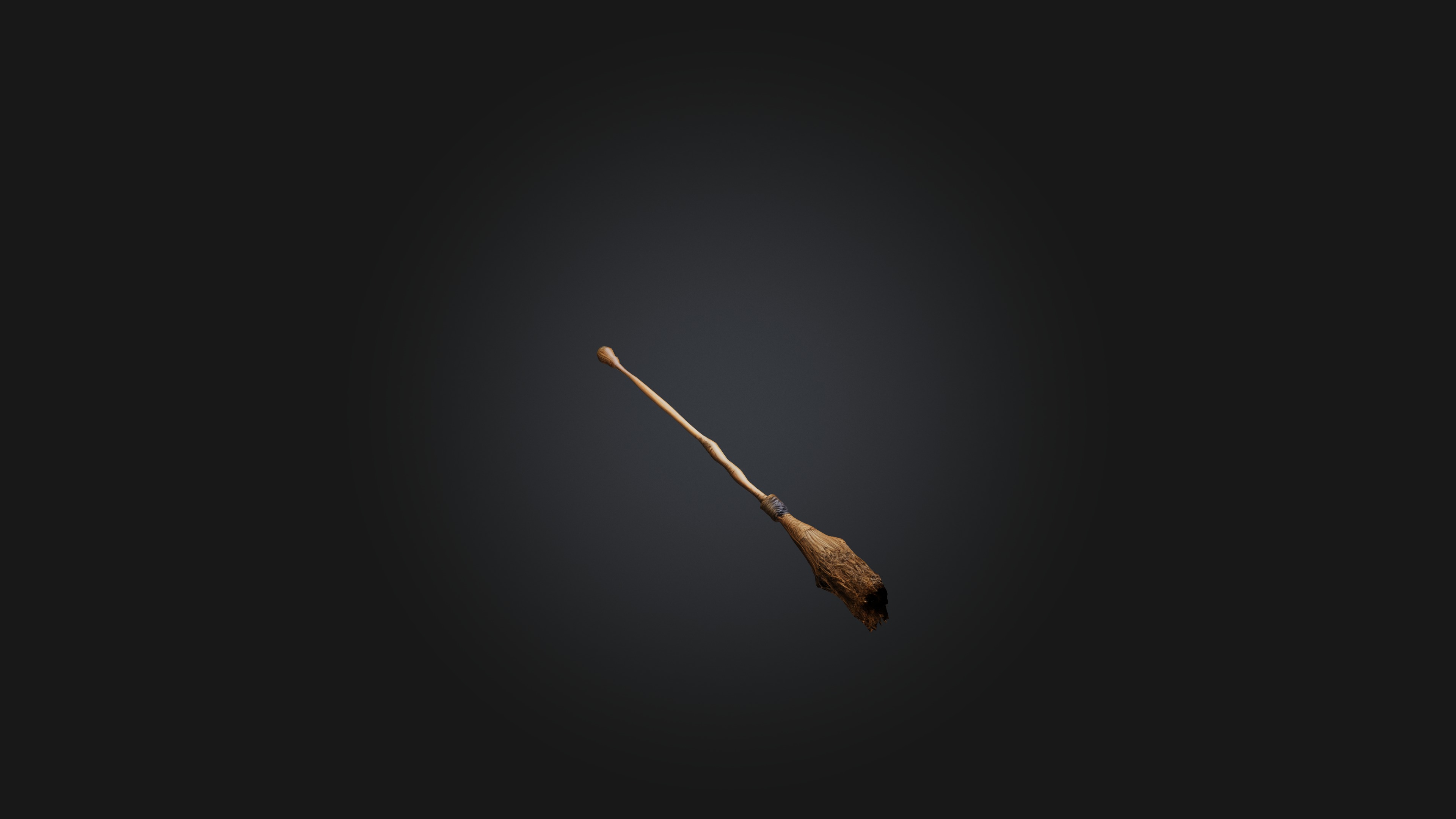 Flying Broomstick Low-poly 3D model_4