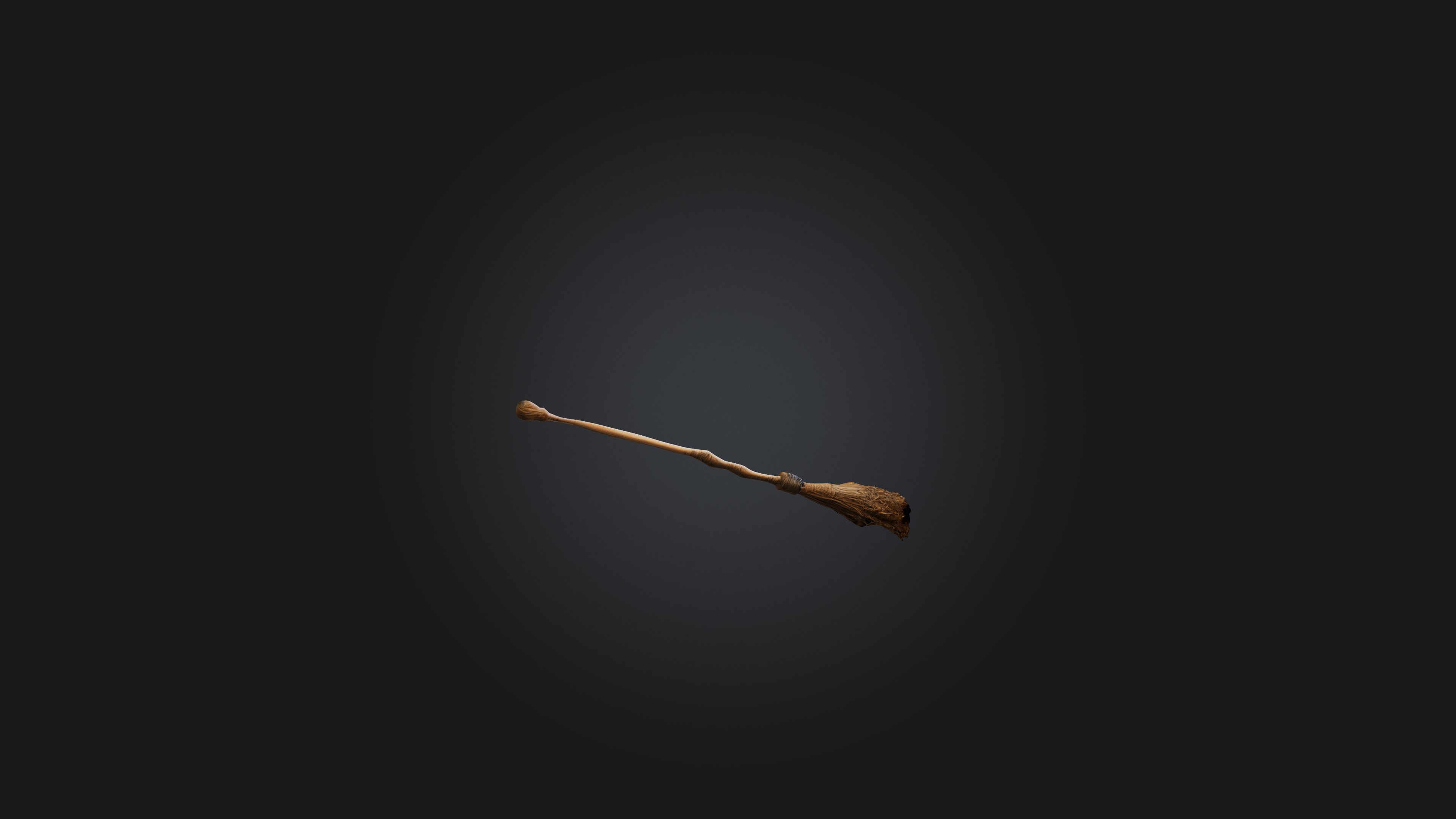 Flying Broomstick Low-poly 3D model_6