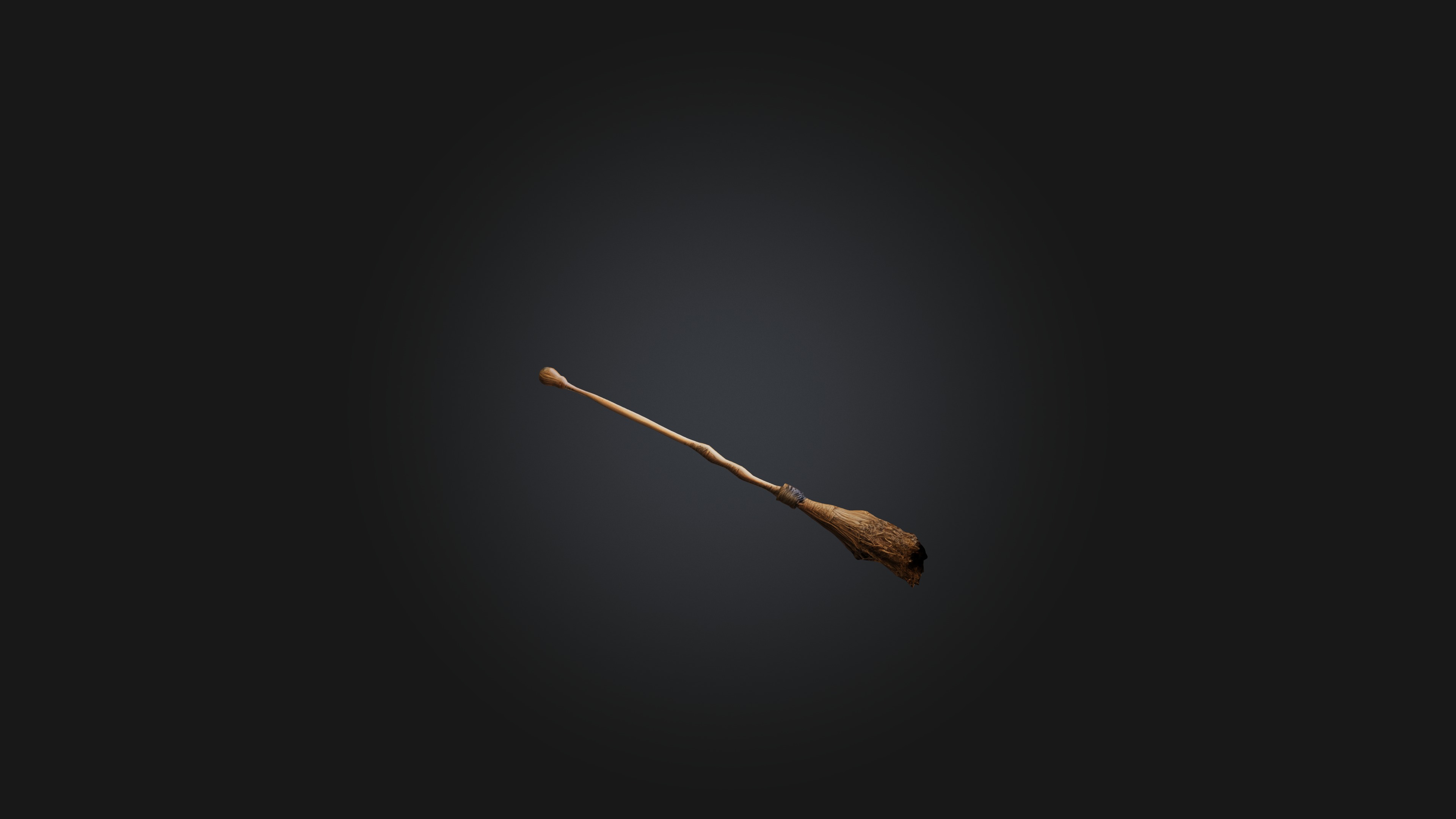 Flying Broomstick Low-poly 3D model_5