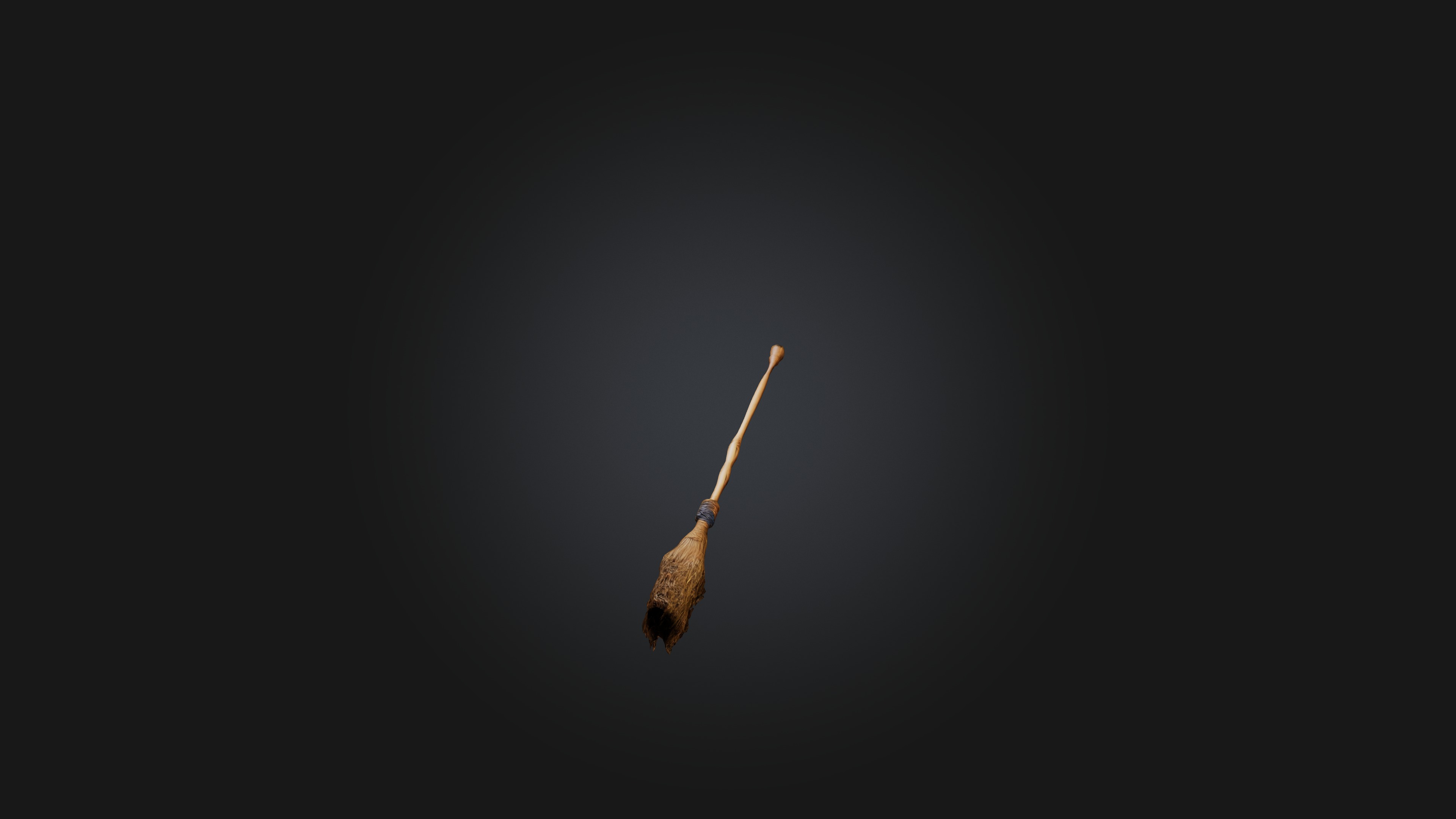 Flying Broomstick Low-poly 3D model_2