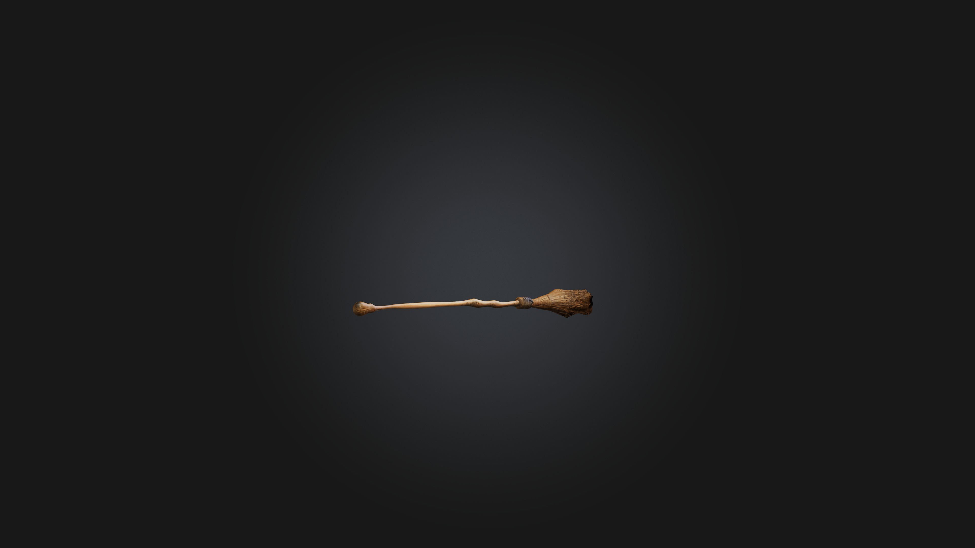 Flying Broomstick Low-poly 3D model_7