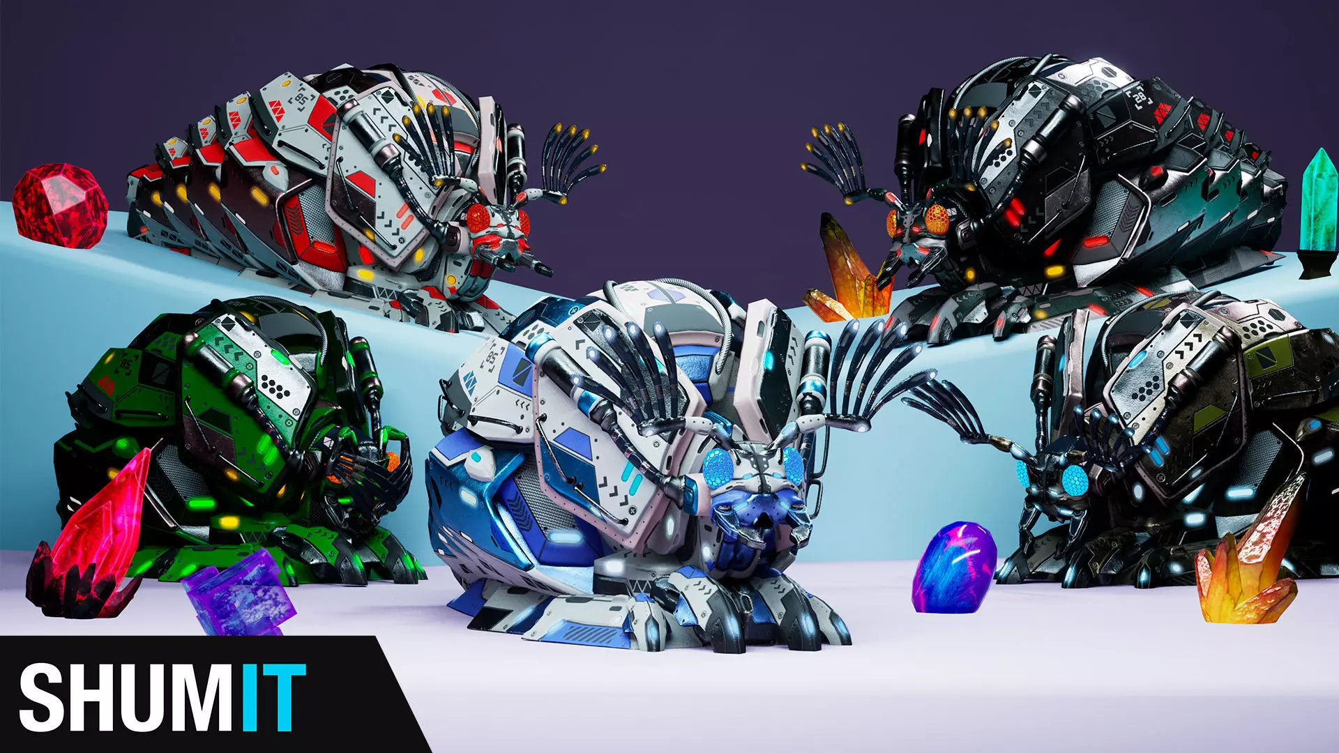 SciFi Insect BugMoneyBag Low-poly 3D model_0