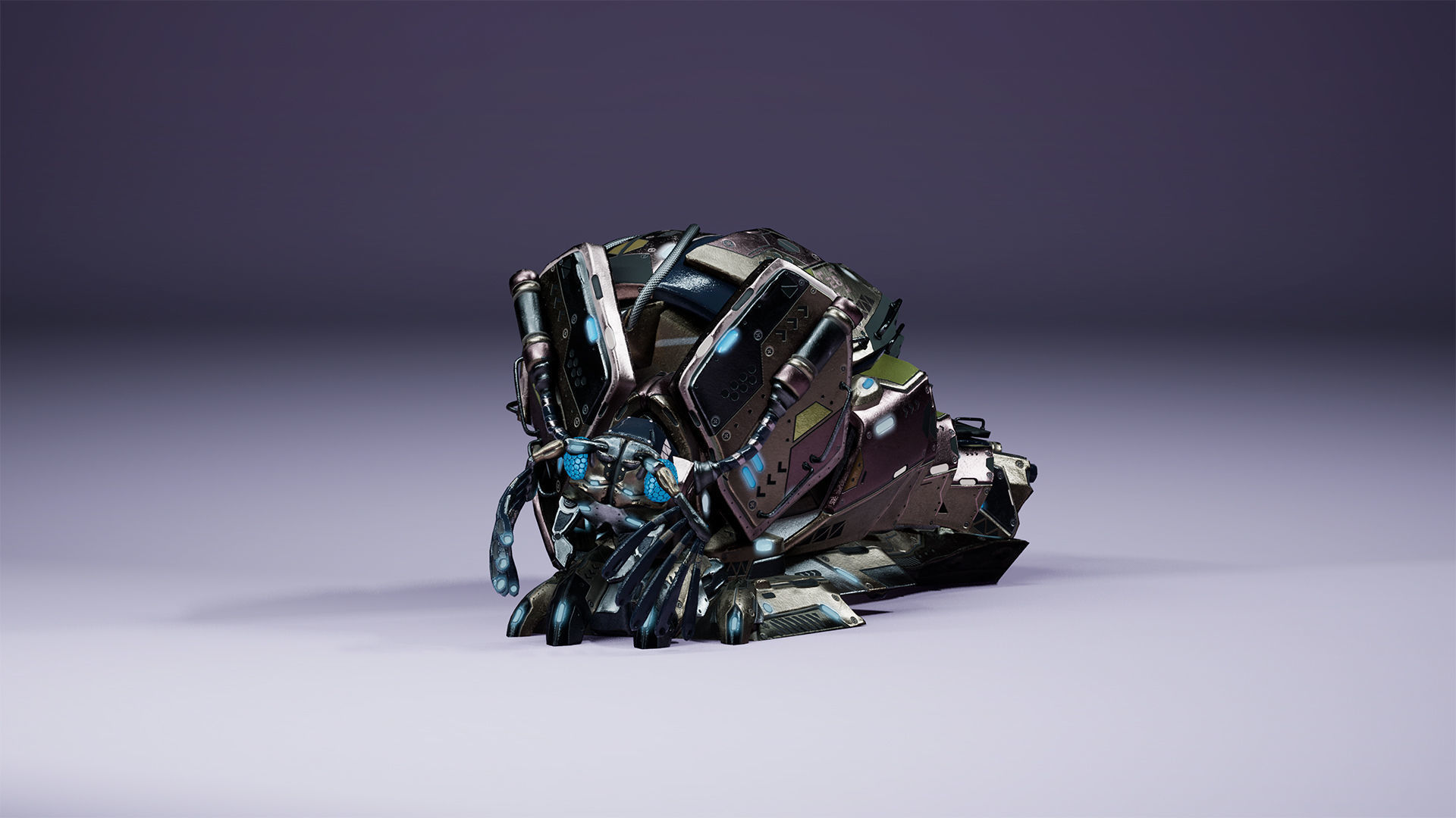 SciFi Insect BugMoneyBag Low-poly 3D model_13